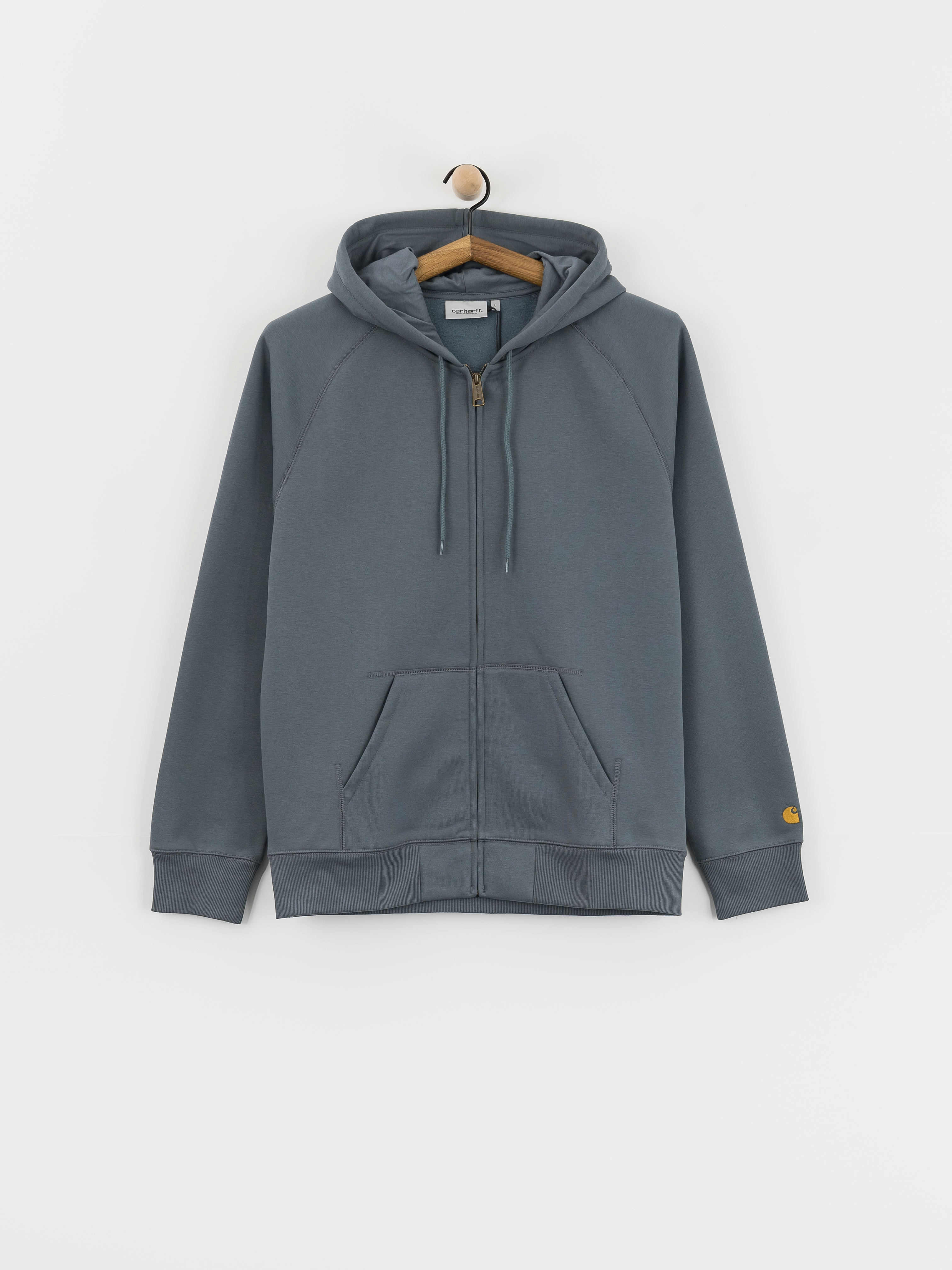Mikina s kapucňou Carhartt WIP Chase ZHD (cozy blue/gold)