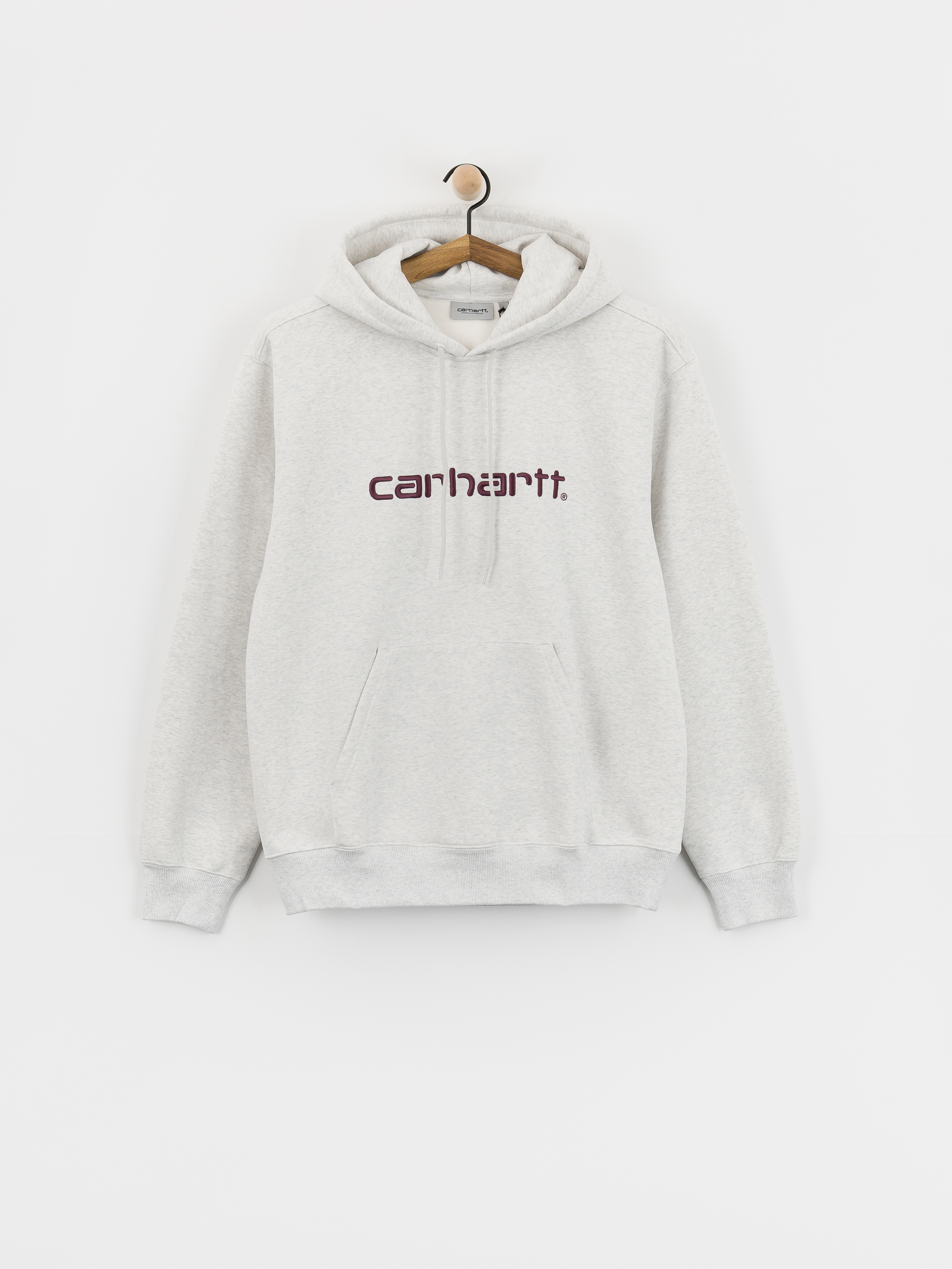 Mikina s kapucu0148ou Carhartt WIP Carhartt HD (ash heather/cozy purple)