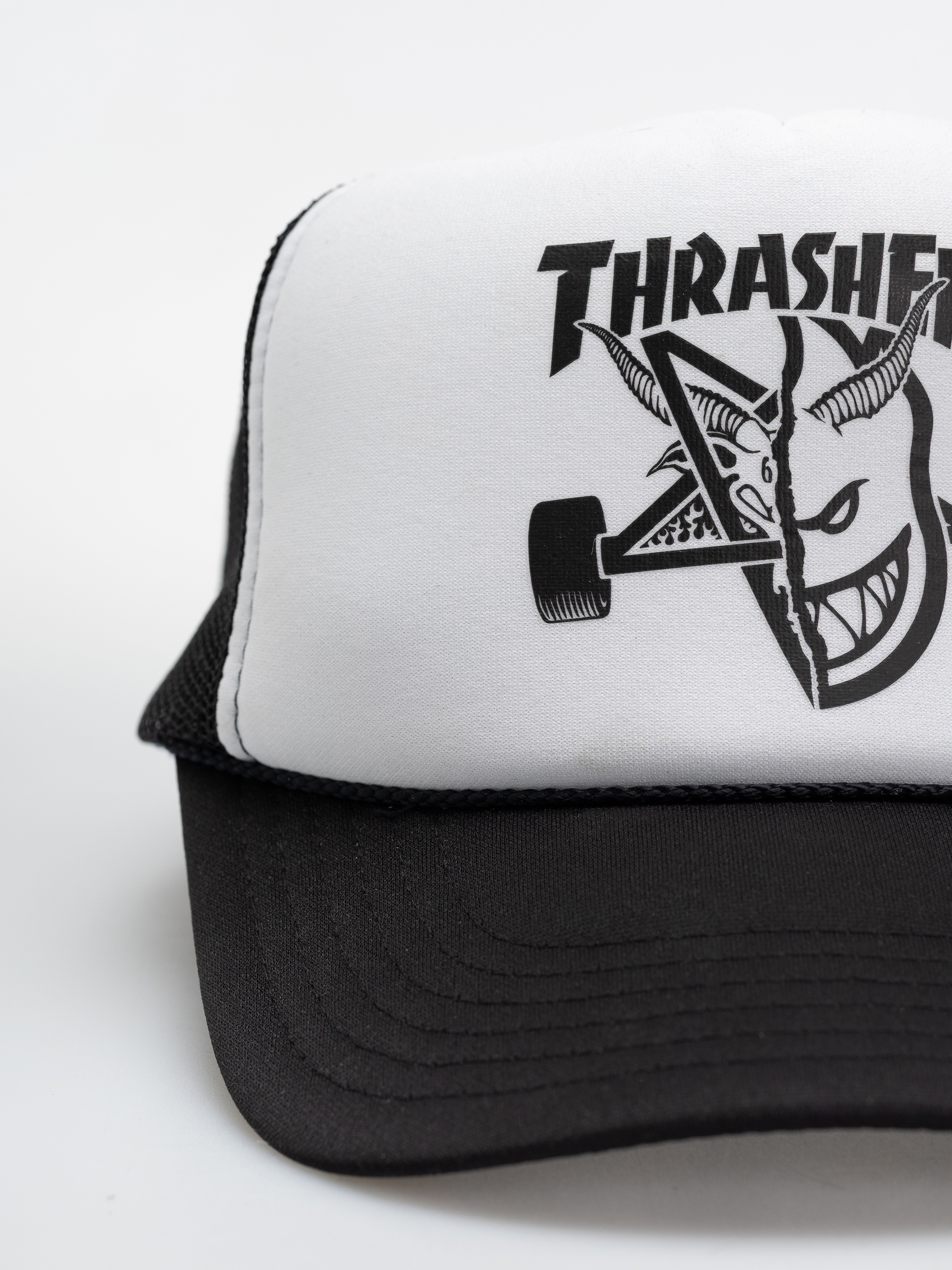Šiltovka Thrasher x Spitfire Thrash & Burn (black/white/black)