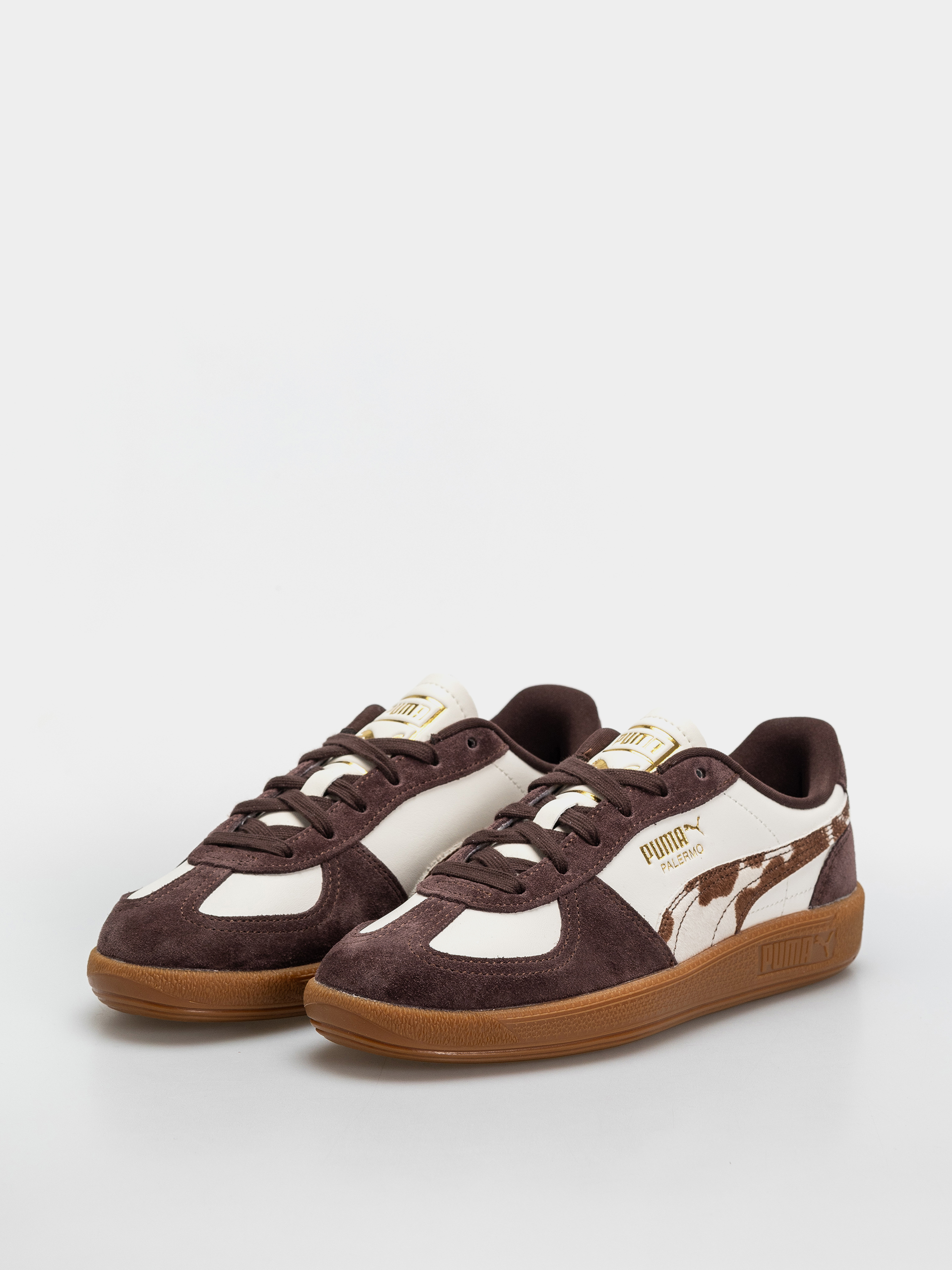 Topánky Puma Palermo Cow Wmn (warm white/chocolate brown/gum)