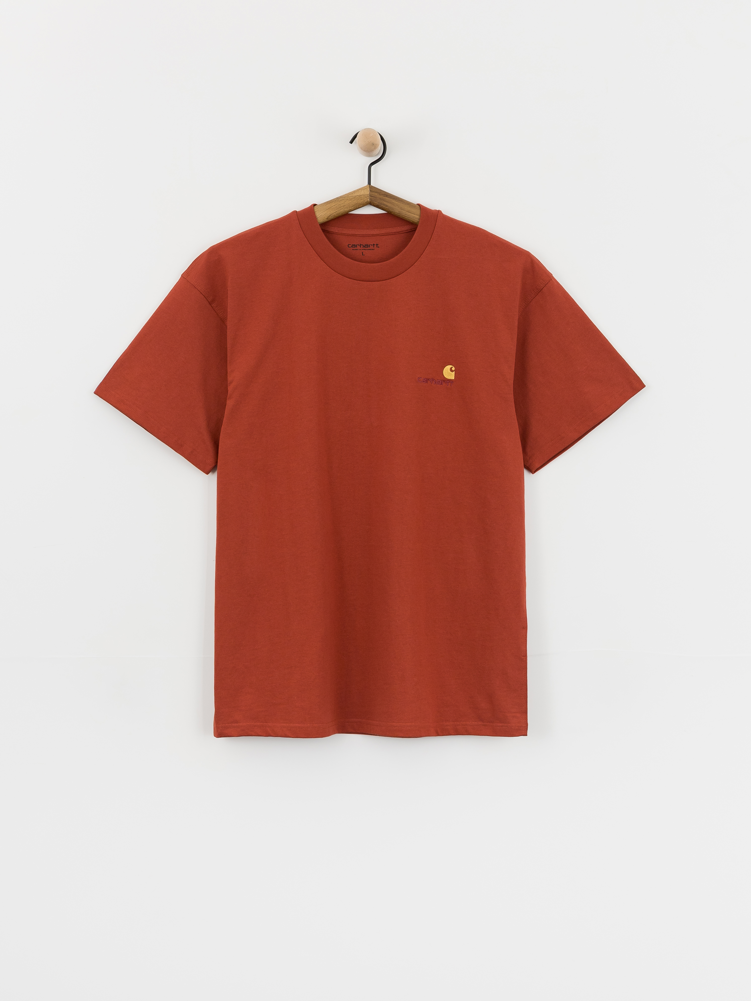 Tričko Carhartt WIP American Script (oxide red)