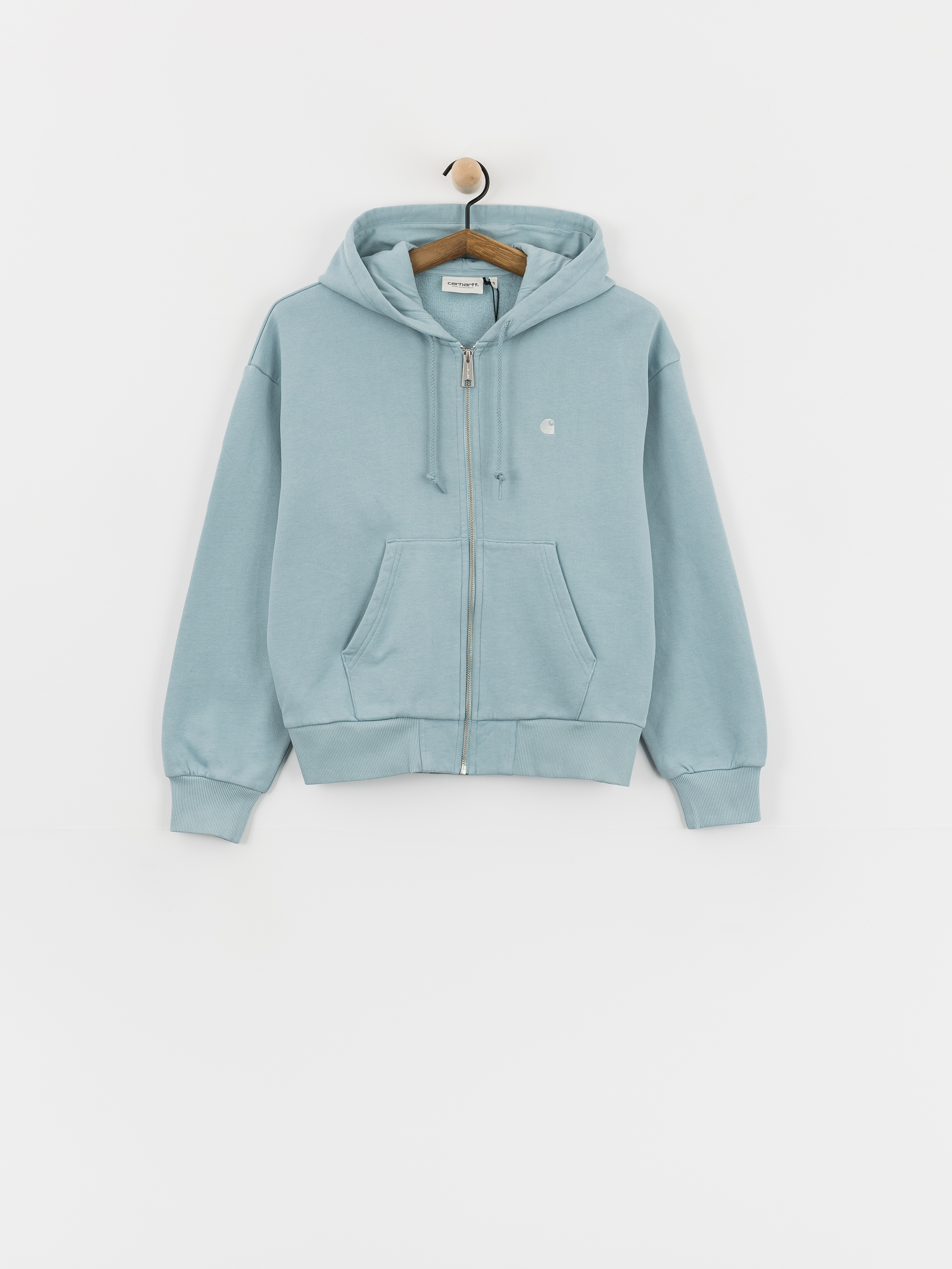 Mikina s kapucu0148ou Carhartt WIP Casey ZHD Wmn (tourmaline/silver)
