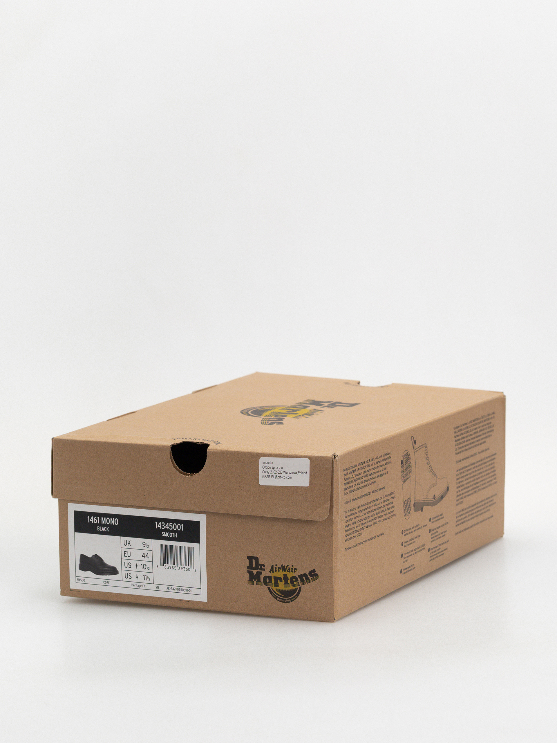 Topánky Dr. Martens 1461 Mono (black smooth)