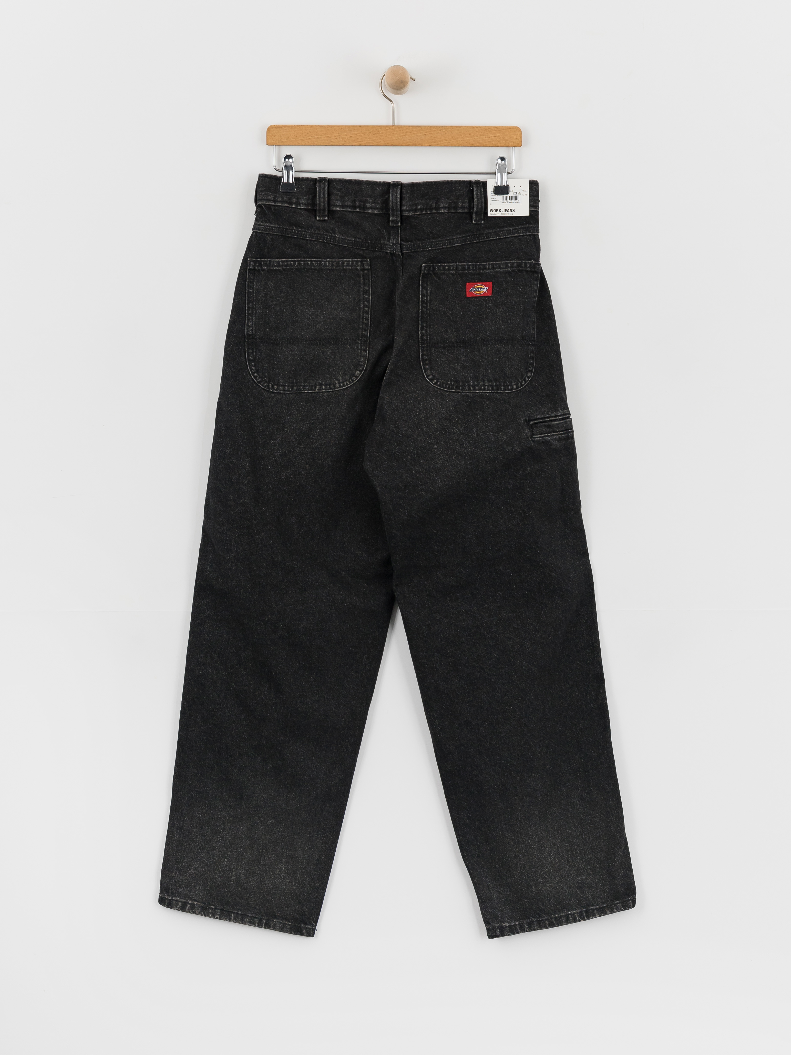 Nohavice Dickies 958 Baggy Tapered Work (black wash faded)