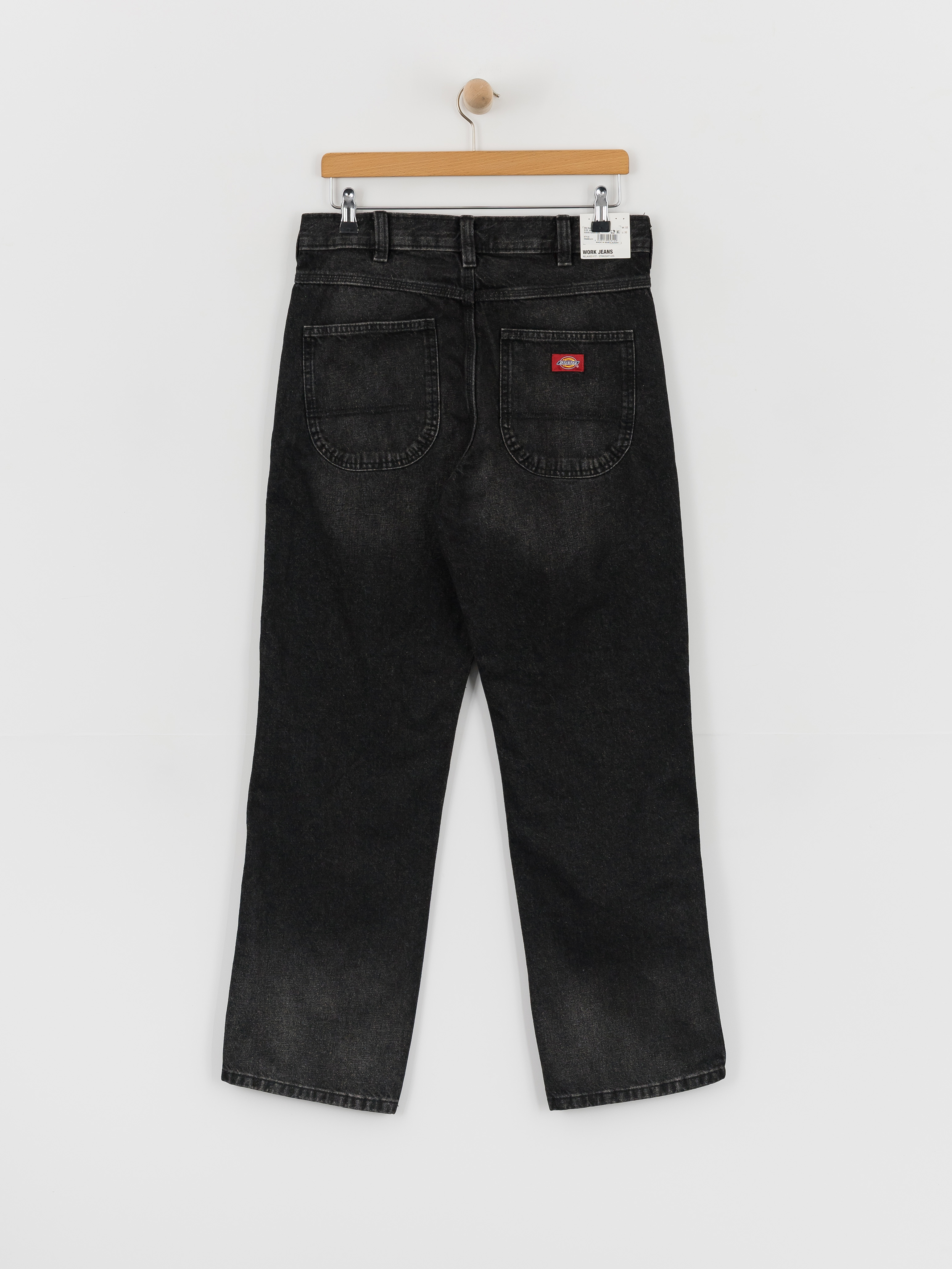 Nohavice Dickies 954 Relaxed Straight Work (black wash faded)