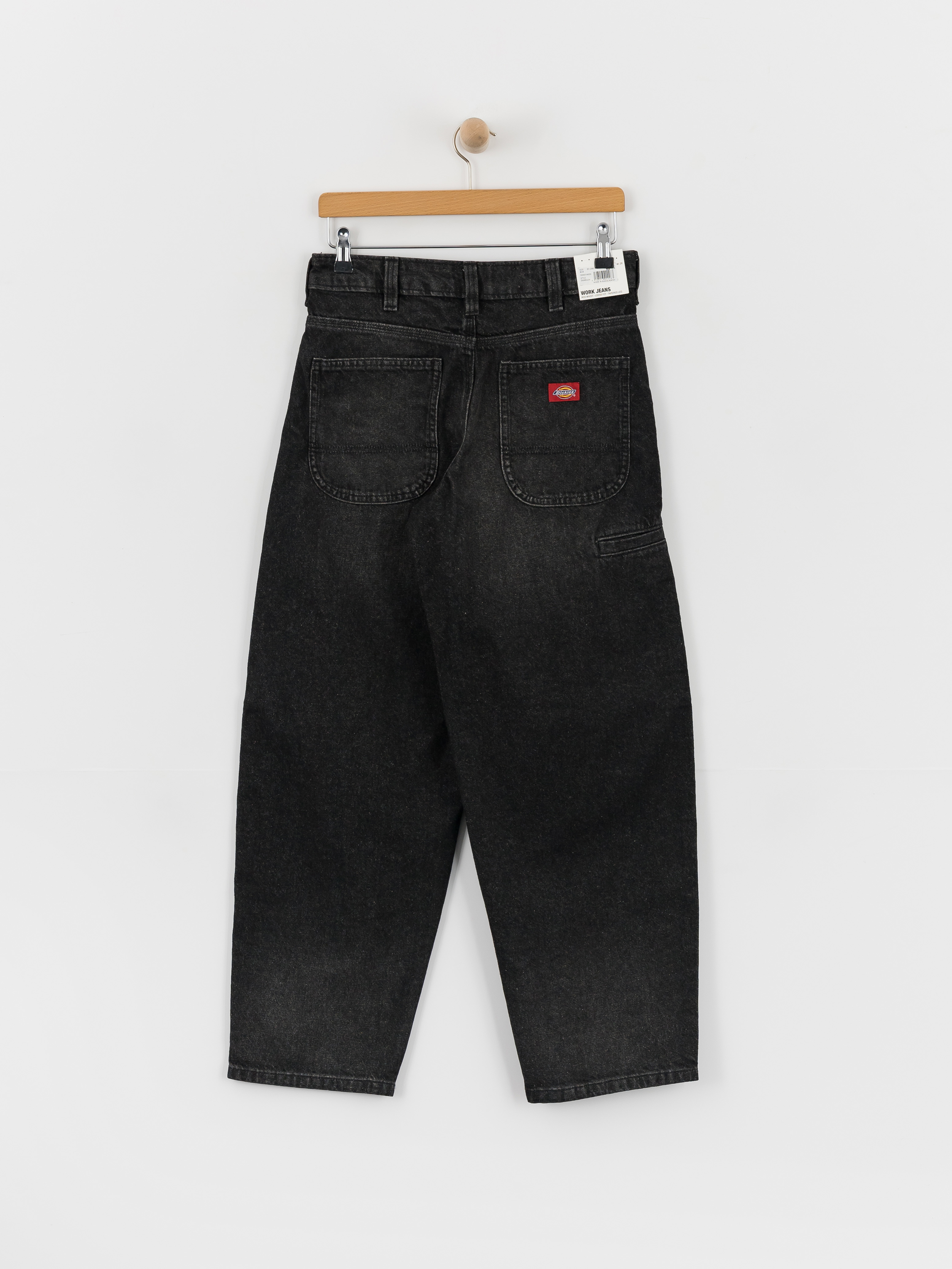 Nohavice Dickies 957 Loose Tapered Work Wmn (black wash faded)