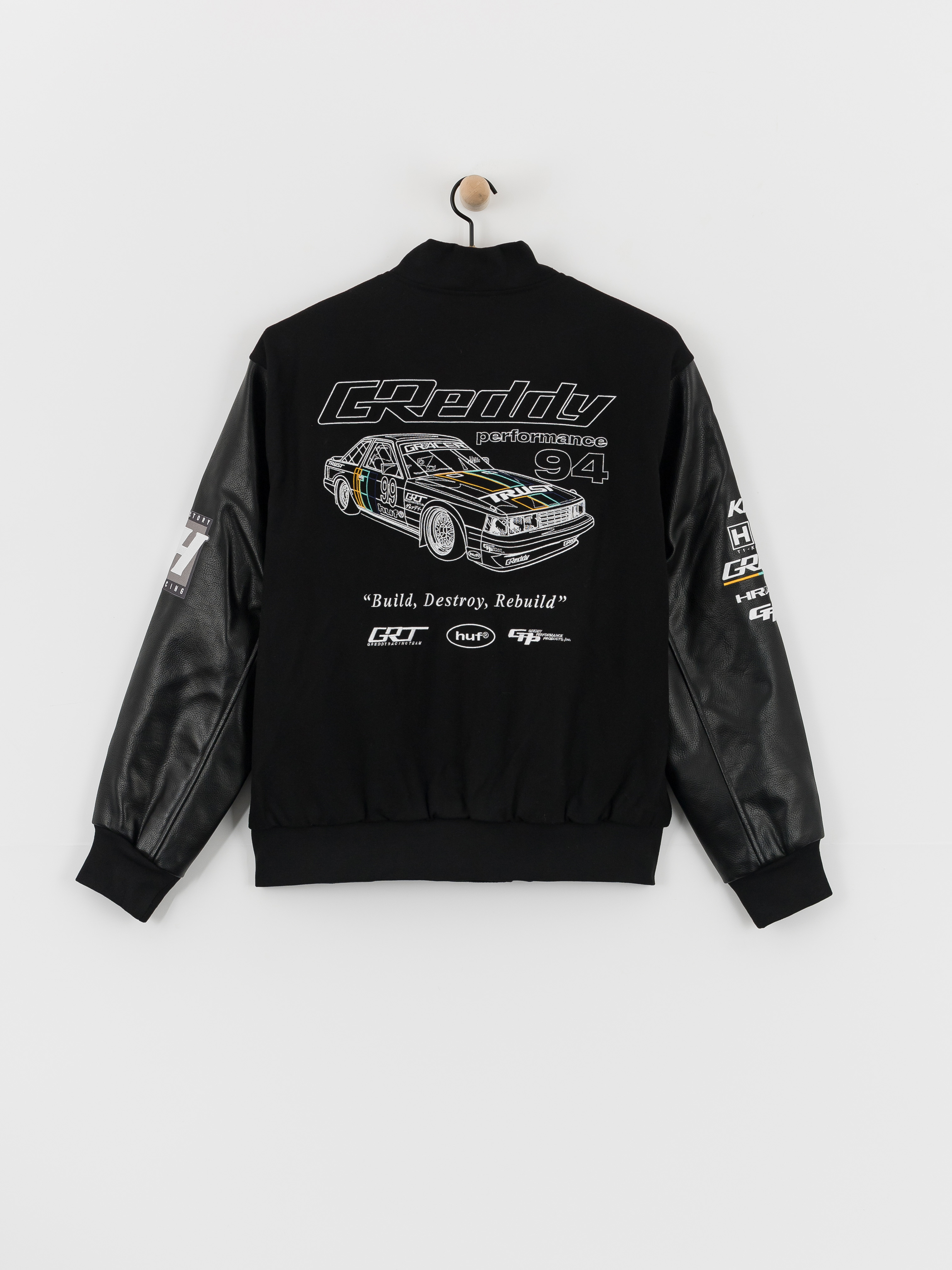 Bunda HUF X Greddy Varsity (black)