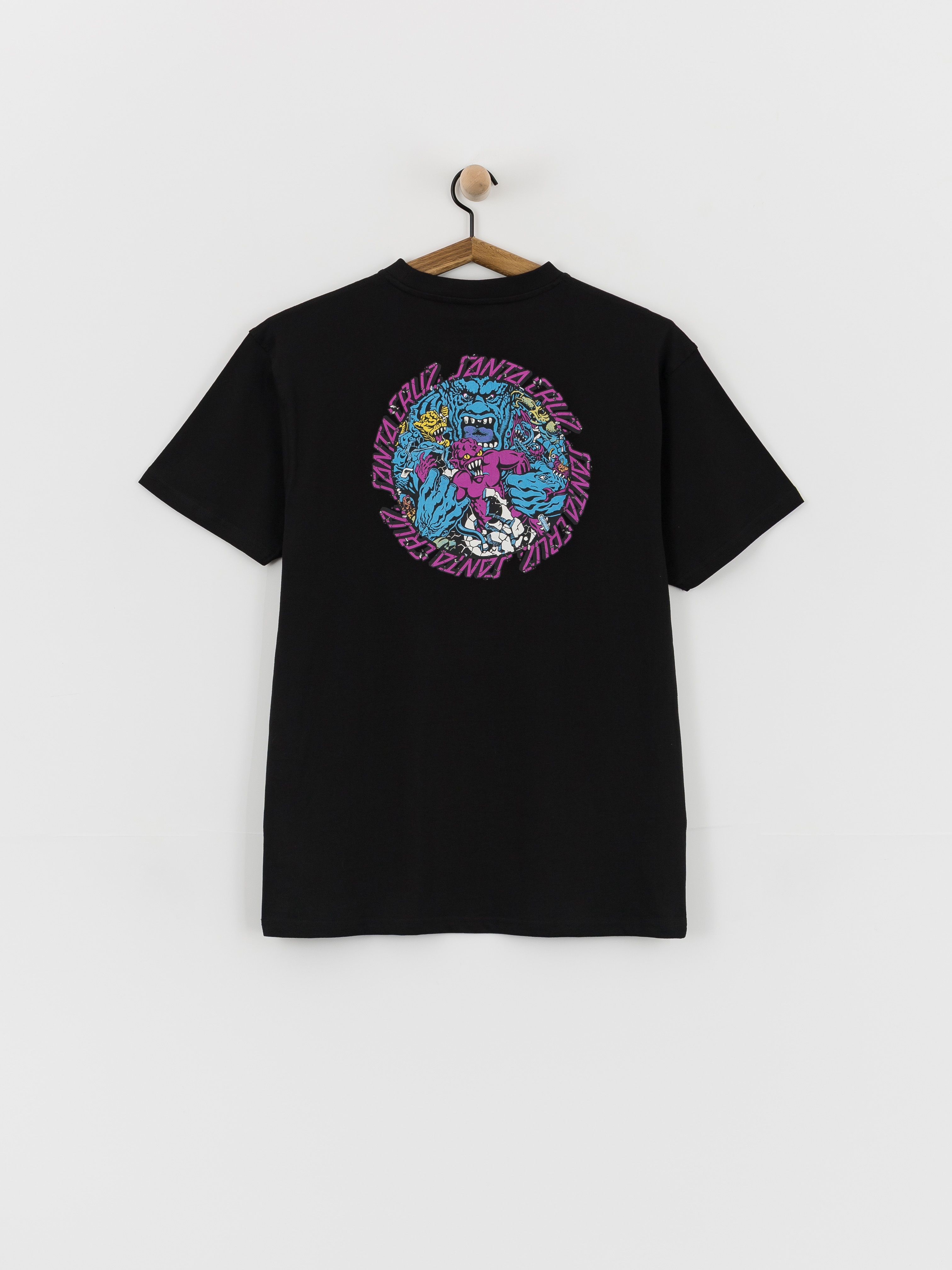 Tričko Santa Cruz Roskopp Monster Strip (black)