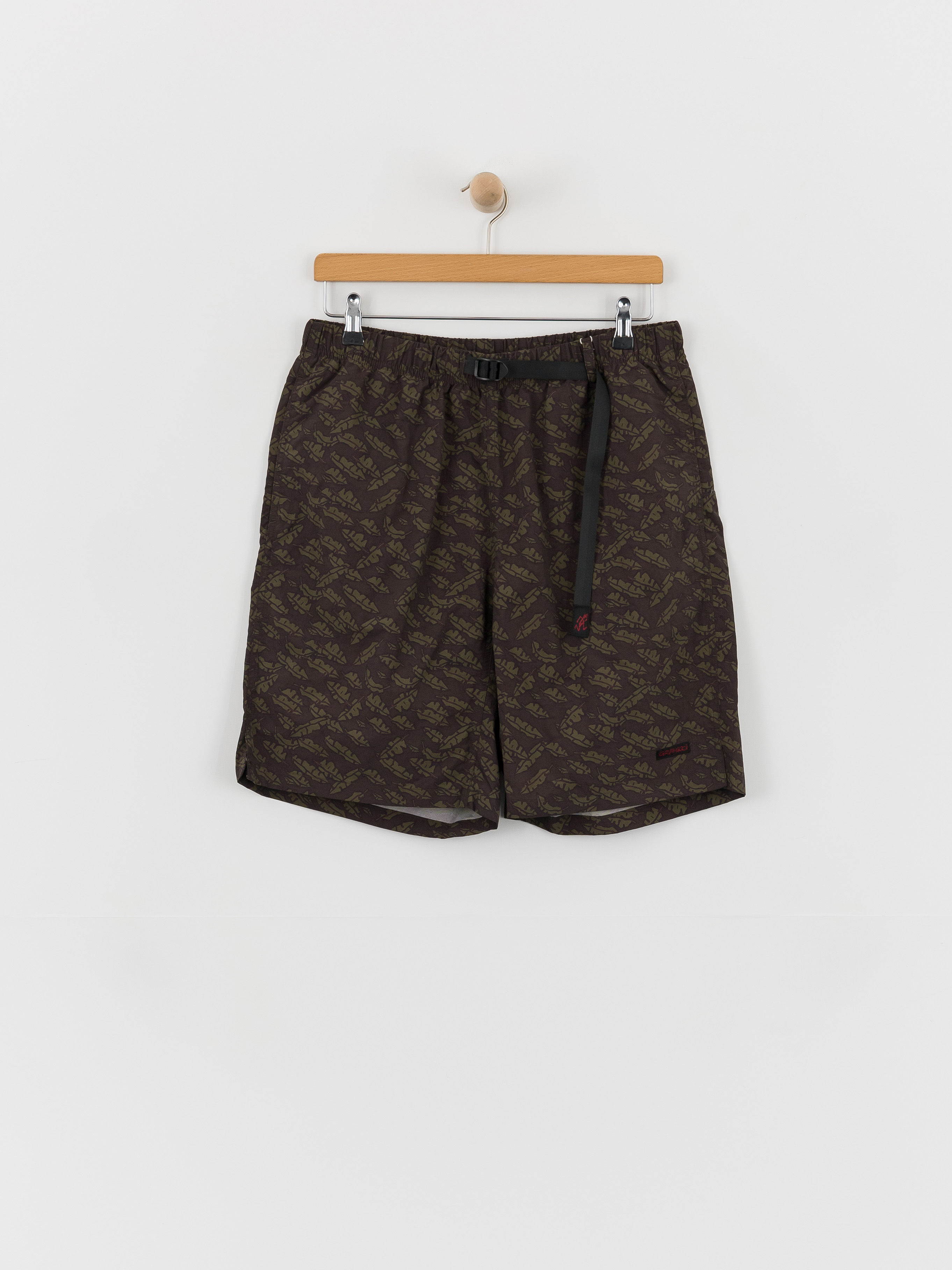 Krau0165asy Gramicci Nylon Packable G-Short (brown leaf)