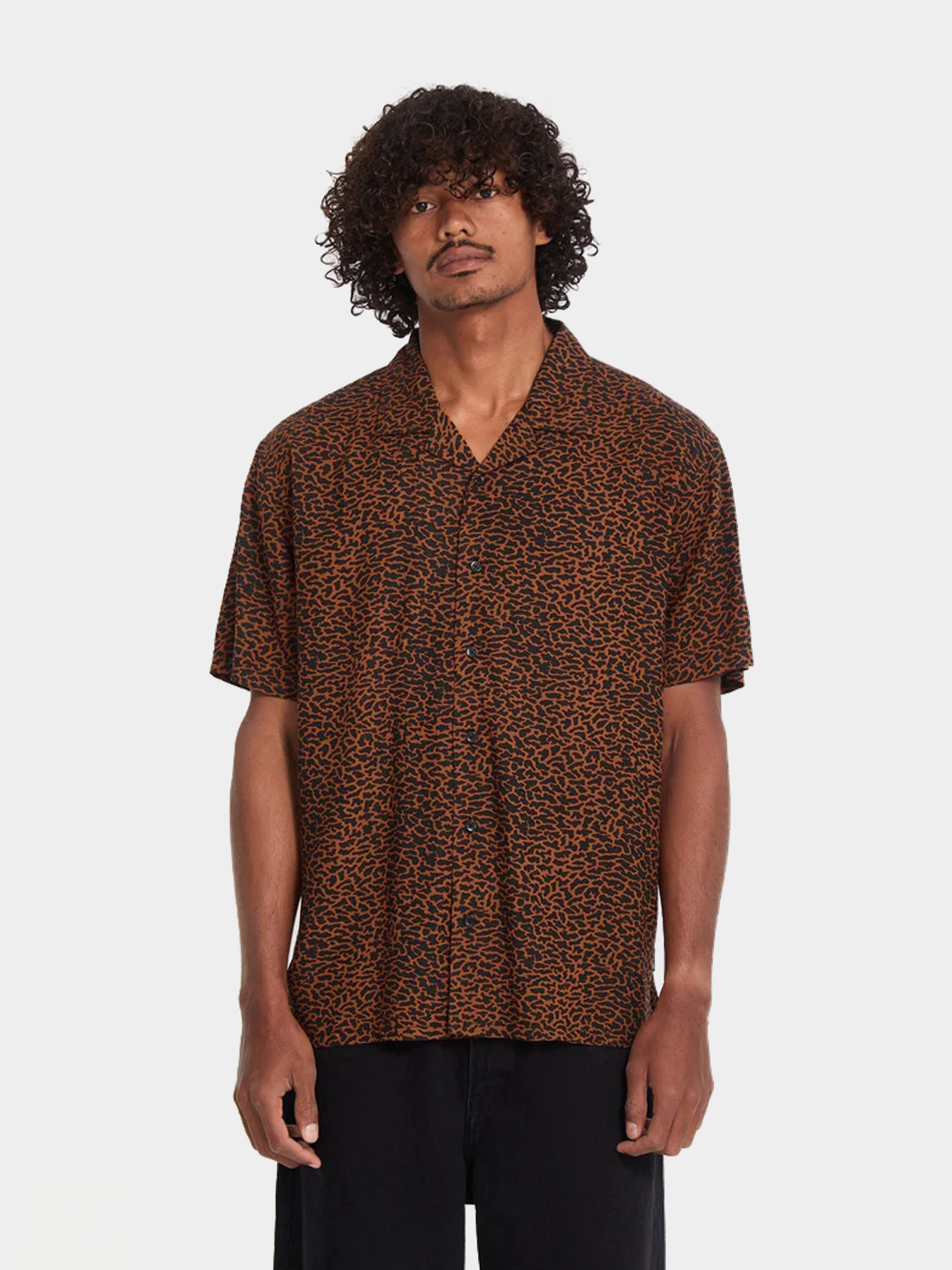Košeľa Volcom Utopias Print (brown horn)