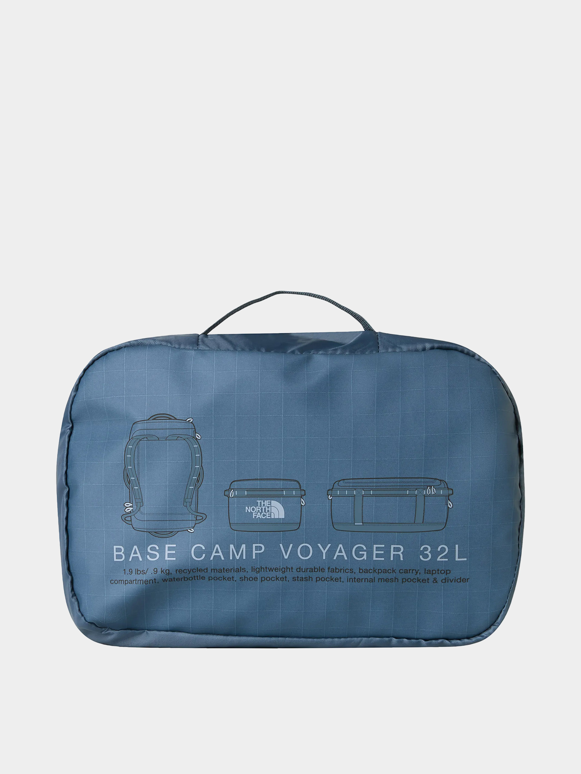 Taška The North Face Base Camp Voyager Duffel 32L (granite grey/fr)