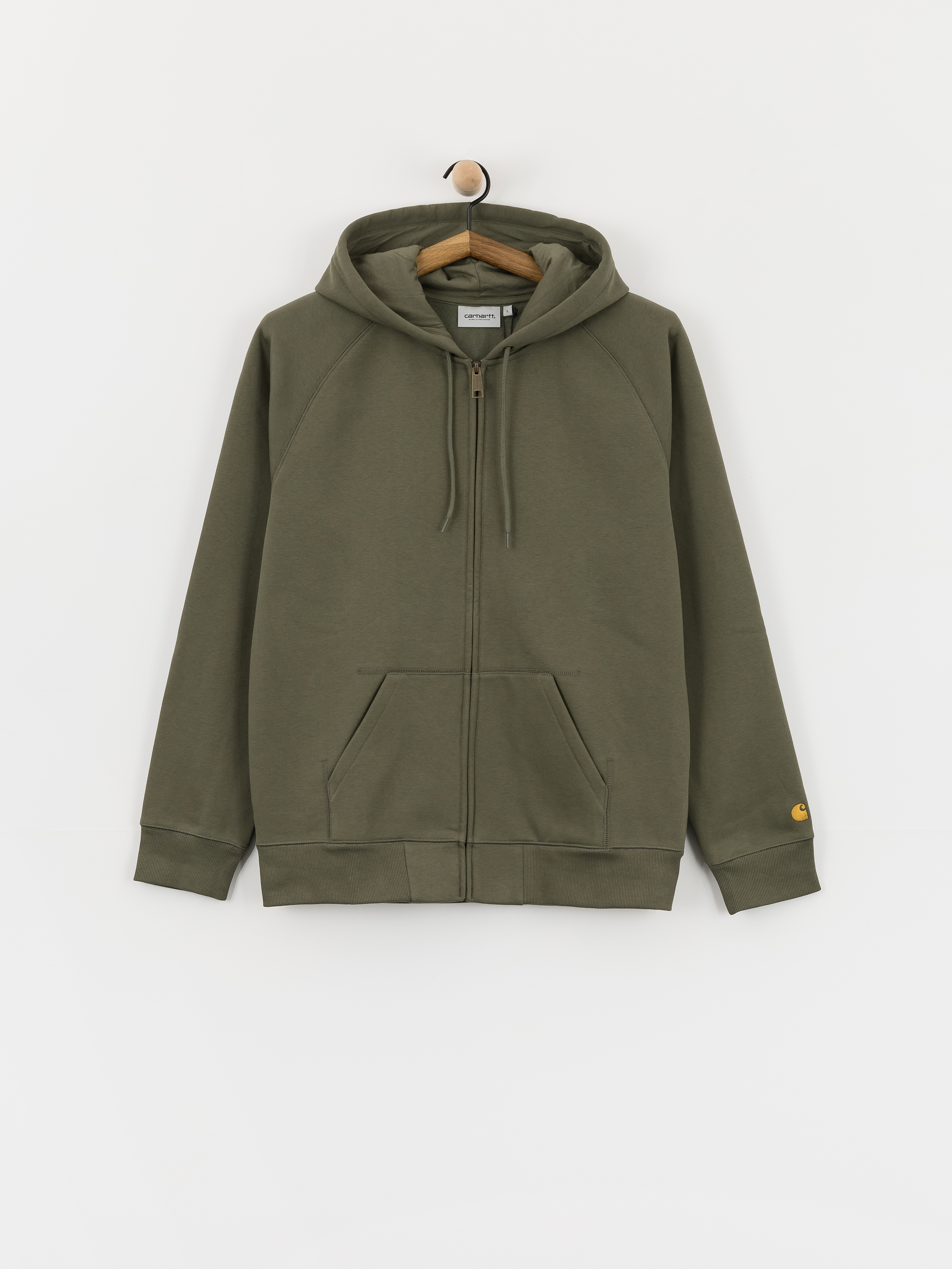 Mikina s kapucňou Carhartt WIP Chase ZHD (leaf/gold)