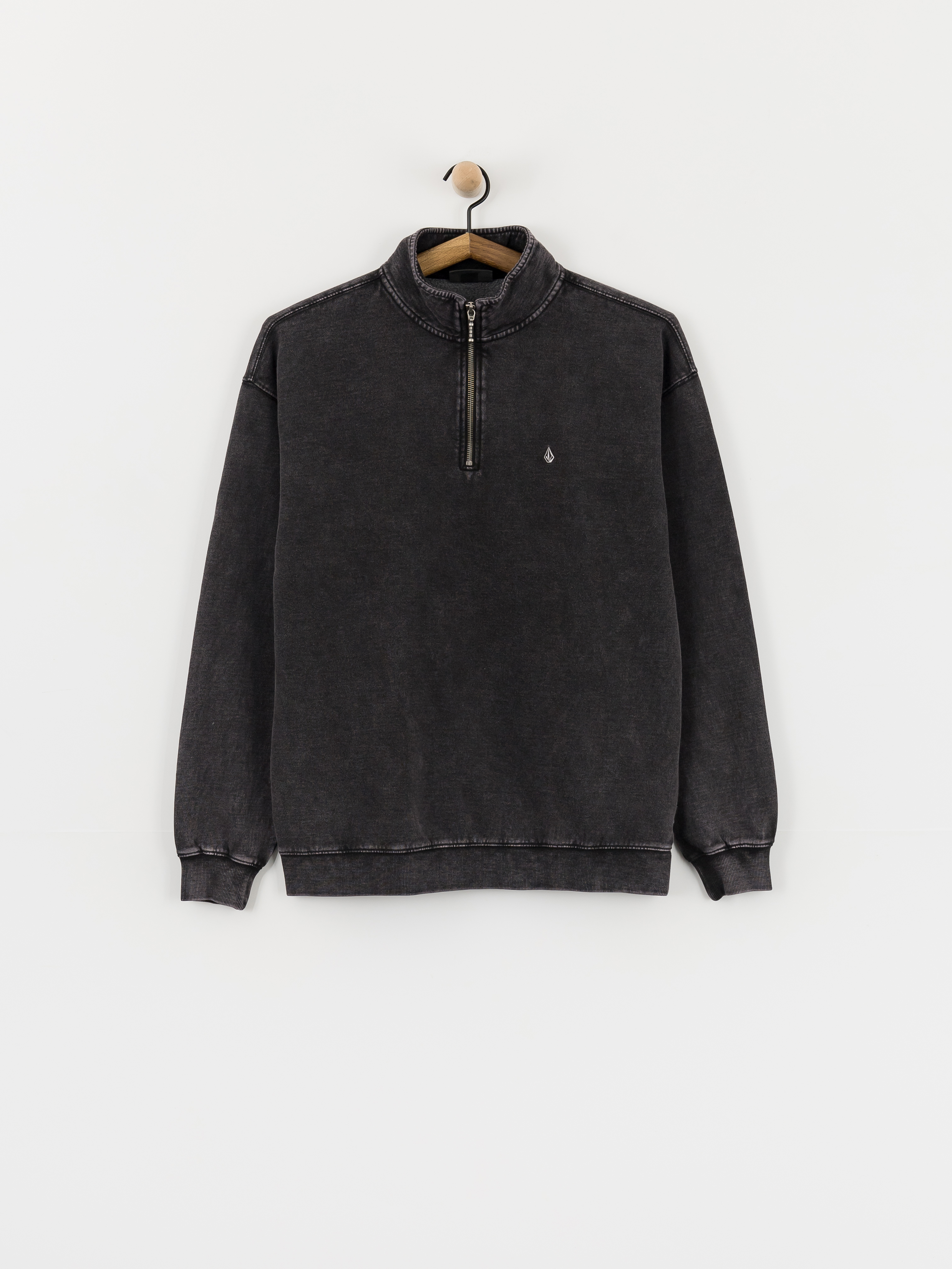Mikina Volcom Single Stone Quarter ZIP (light acid black)