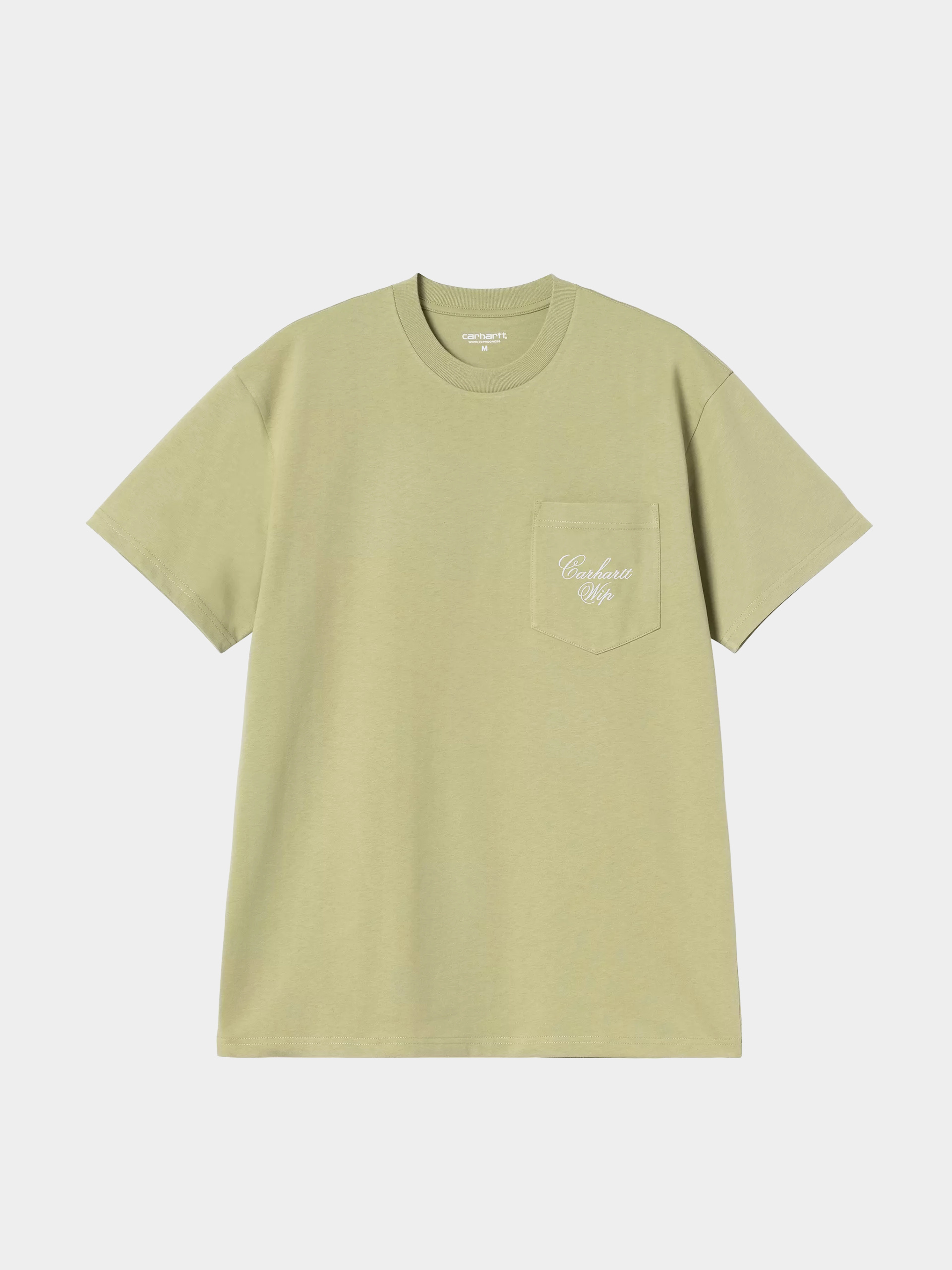 Tričko Carhartt WIP Longhand Pocket (gentle green/white)