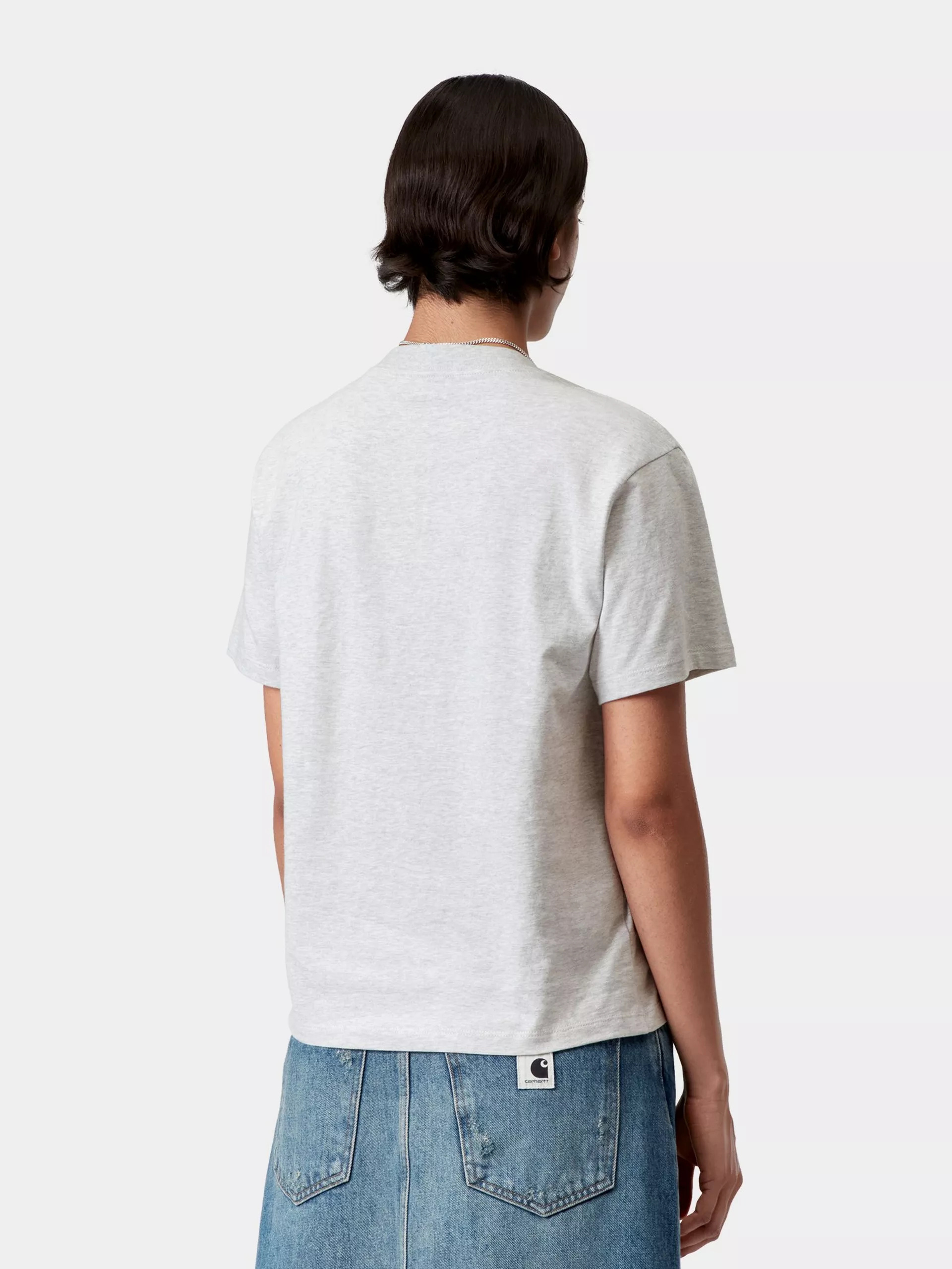 Tričko Carhartt WIP Pocket Heart Wmn (ash heather/red)