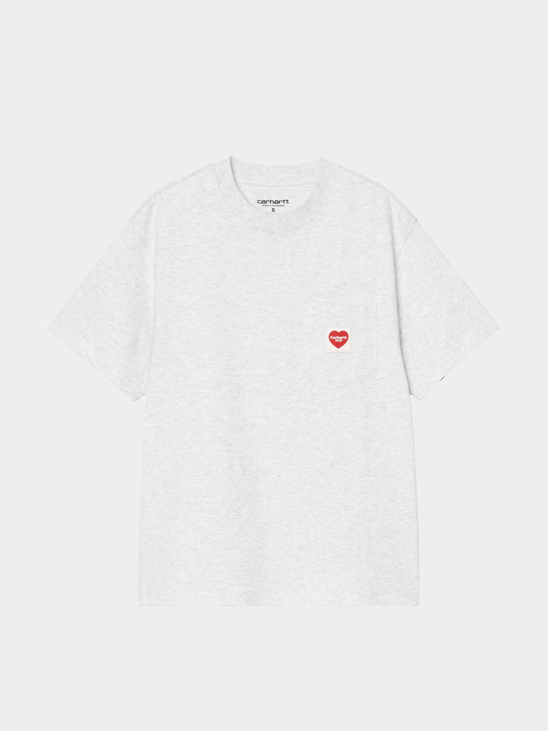 Tričko Carhartt WIP Pocket Heart Wmn (ash heather/red)