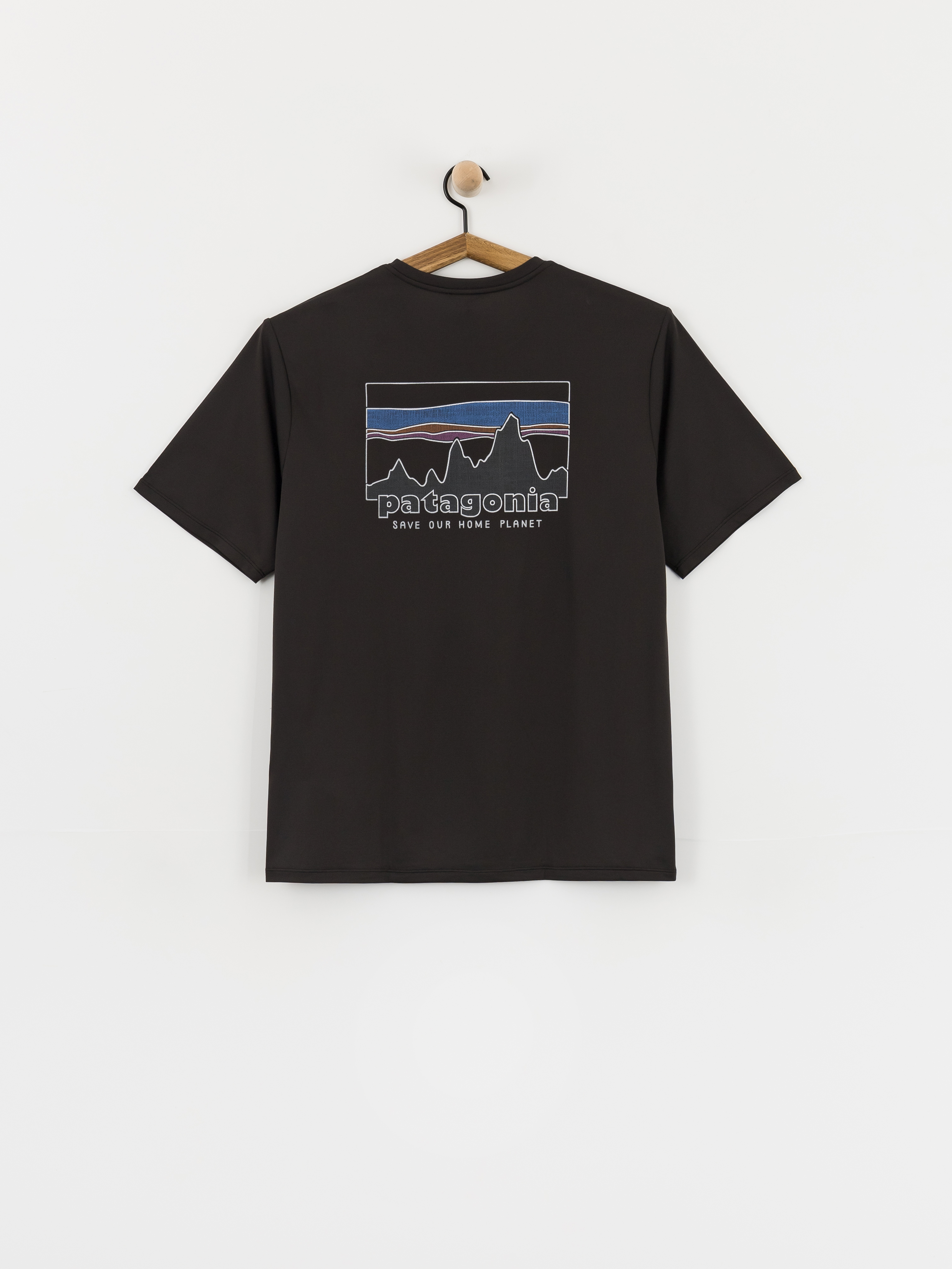 Tričko Patagonia Capilene Cool '73 Skyline (black)