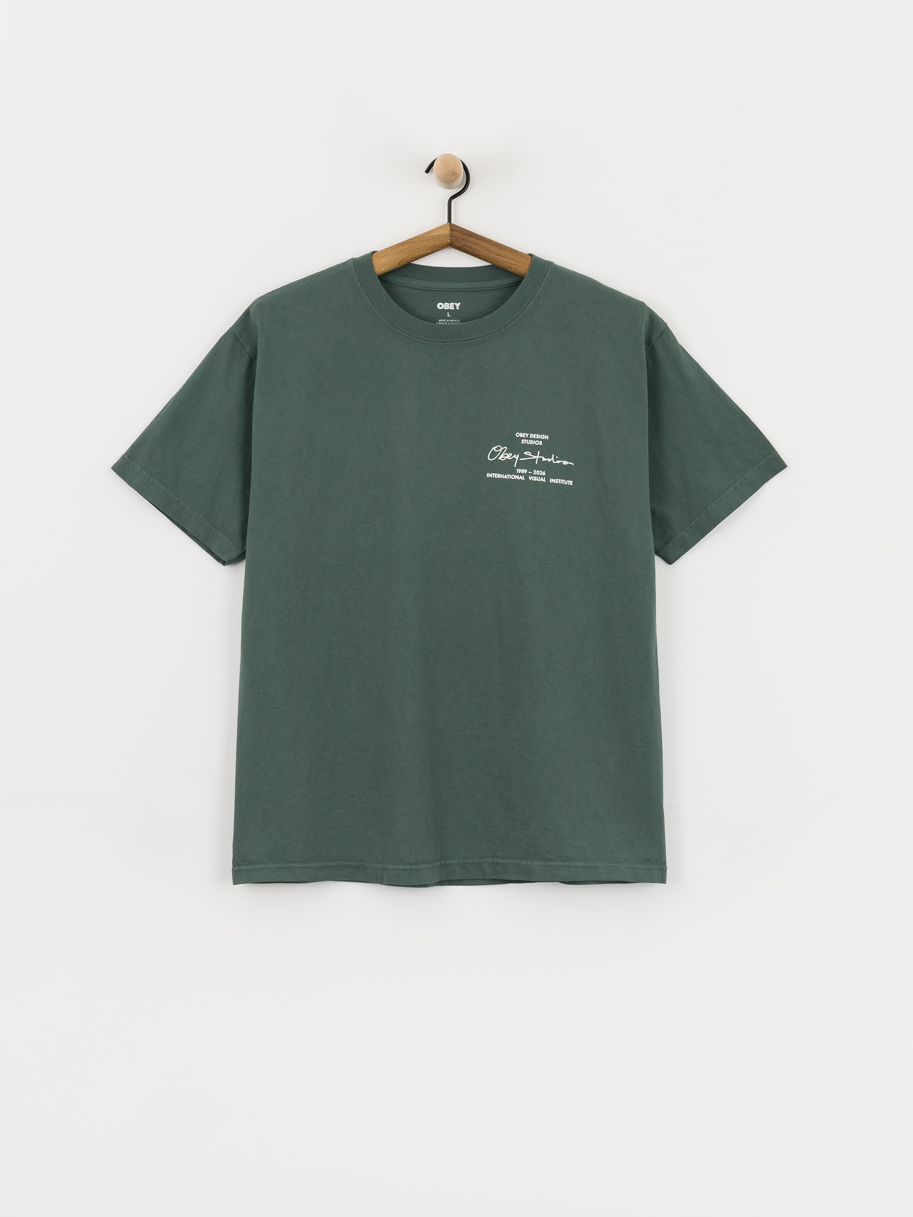 Tričko OBEY Institute (pigment rainforest)