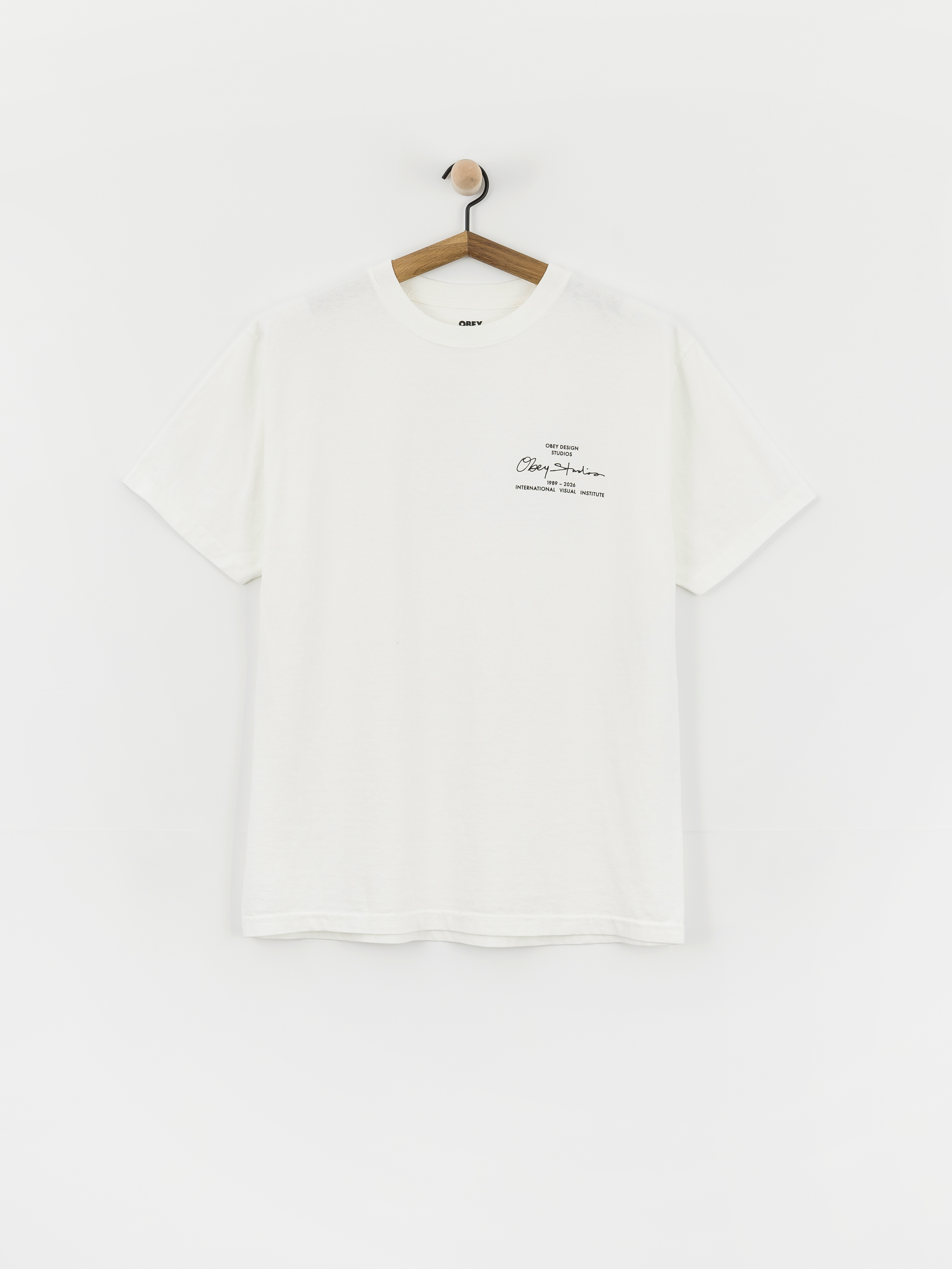 Tričko OBEY Institute (pigment vintage white)