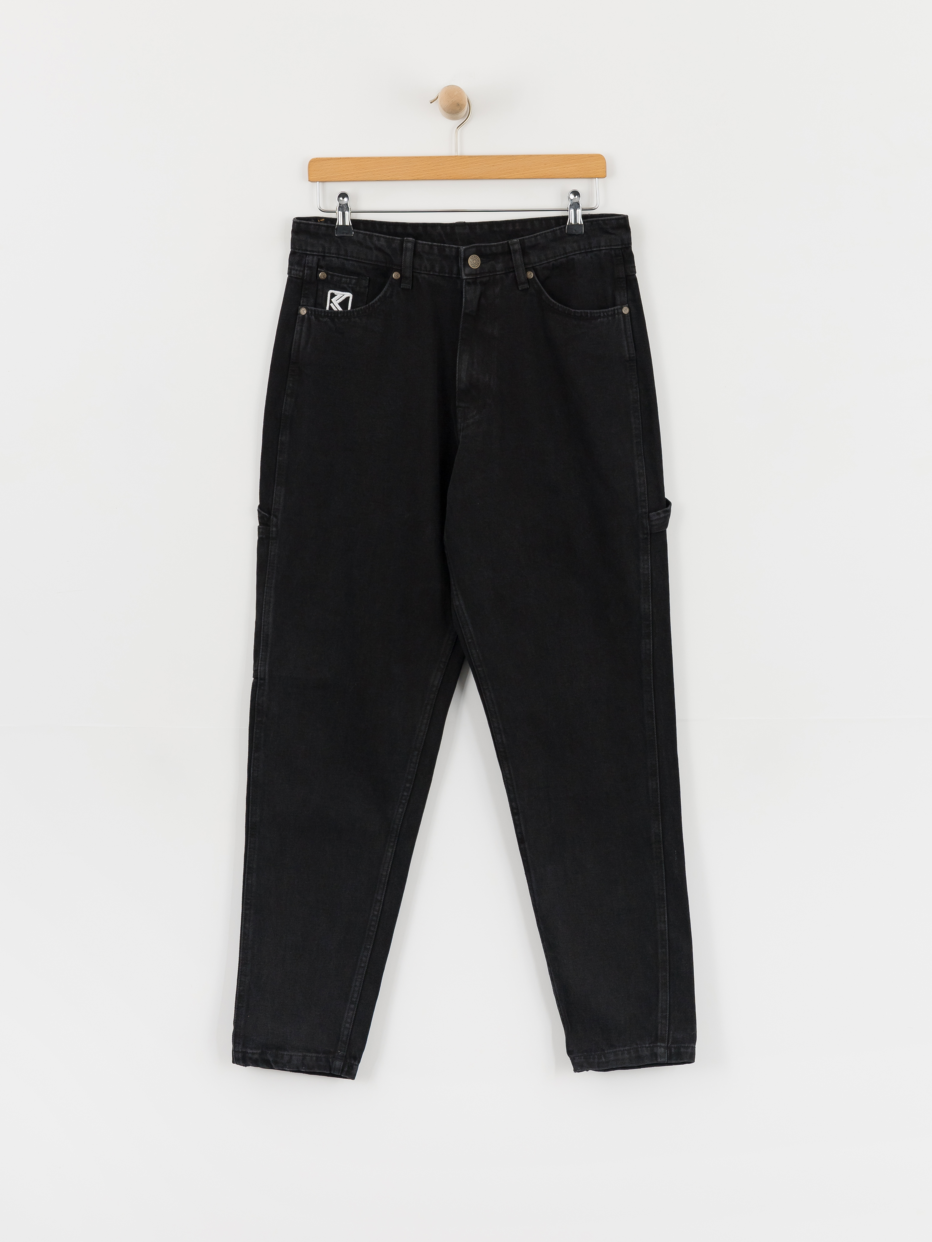 Nohavice Karl Kani Retro Tapered Workwear Denim (vintage black)