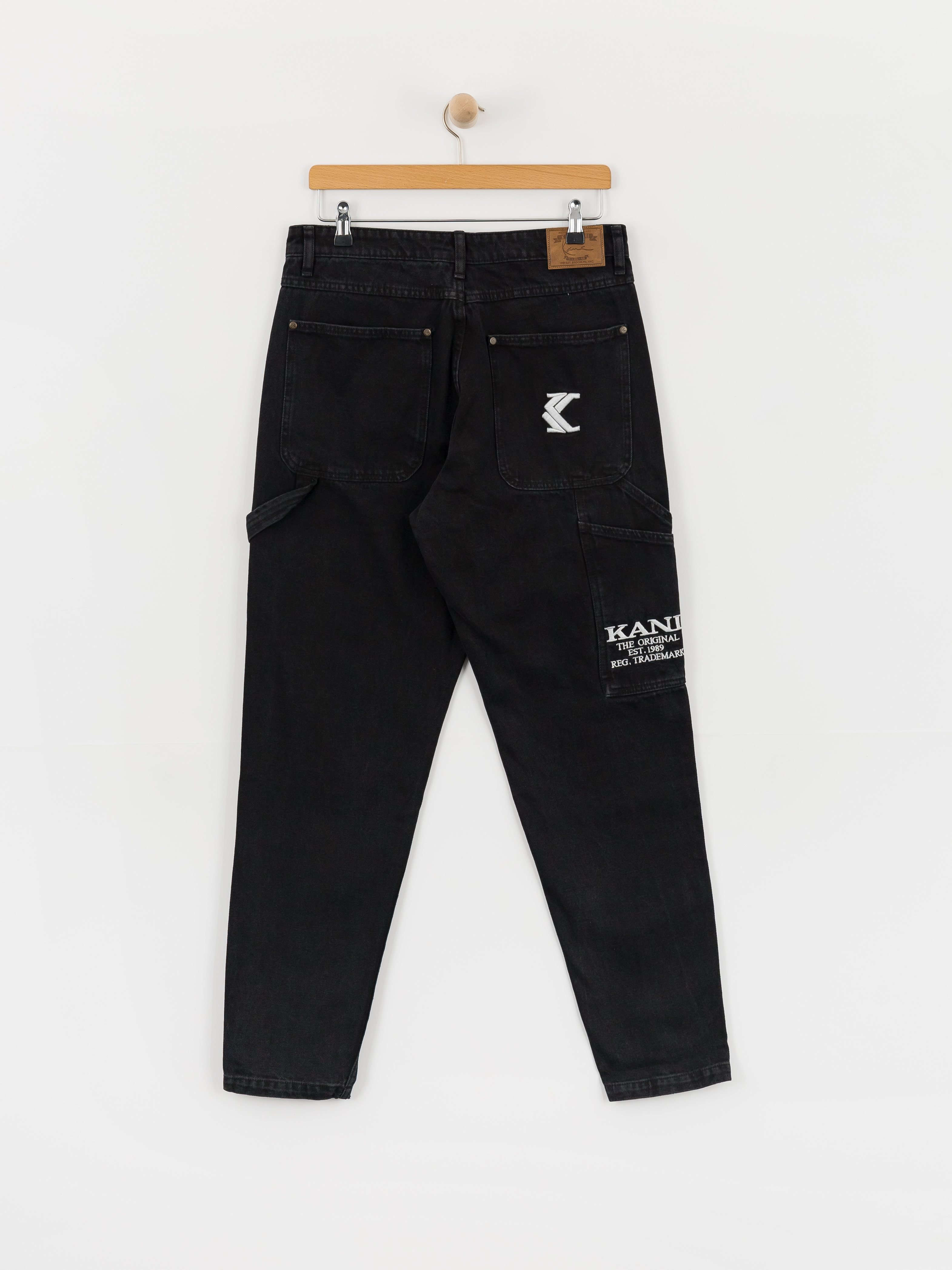 Nohavice Karl Kani Retro Tapered Workwear Denim (vintage black)