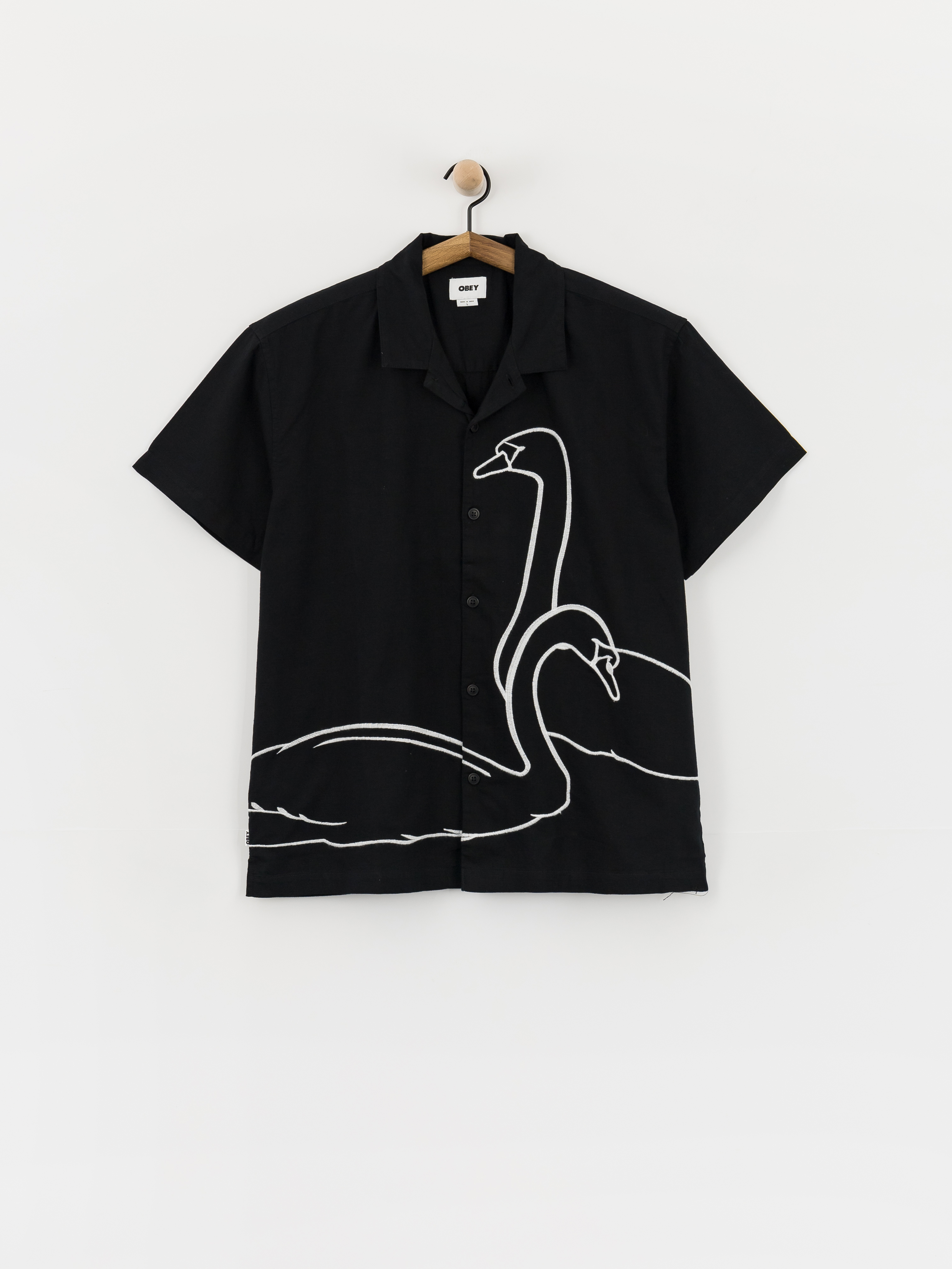 Košeľa OBEY Cliff (black)