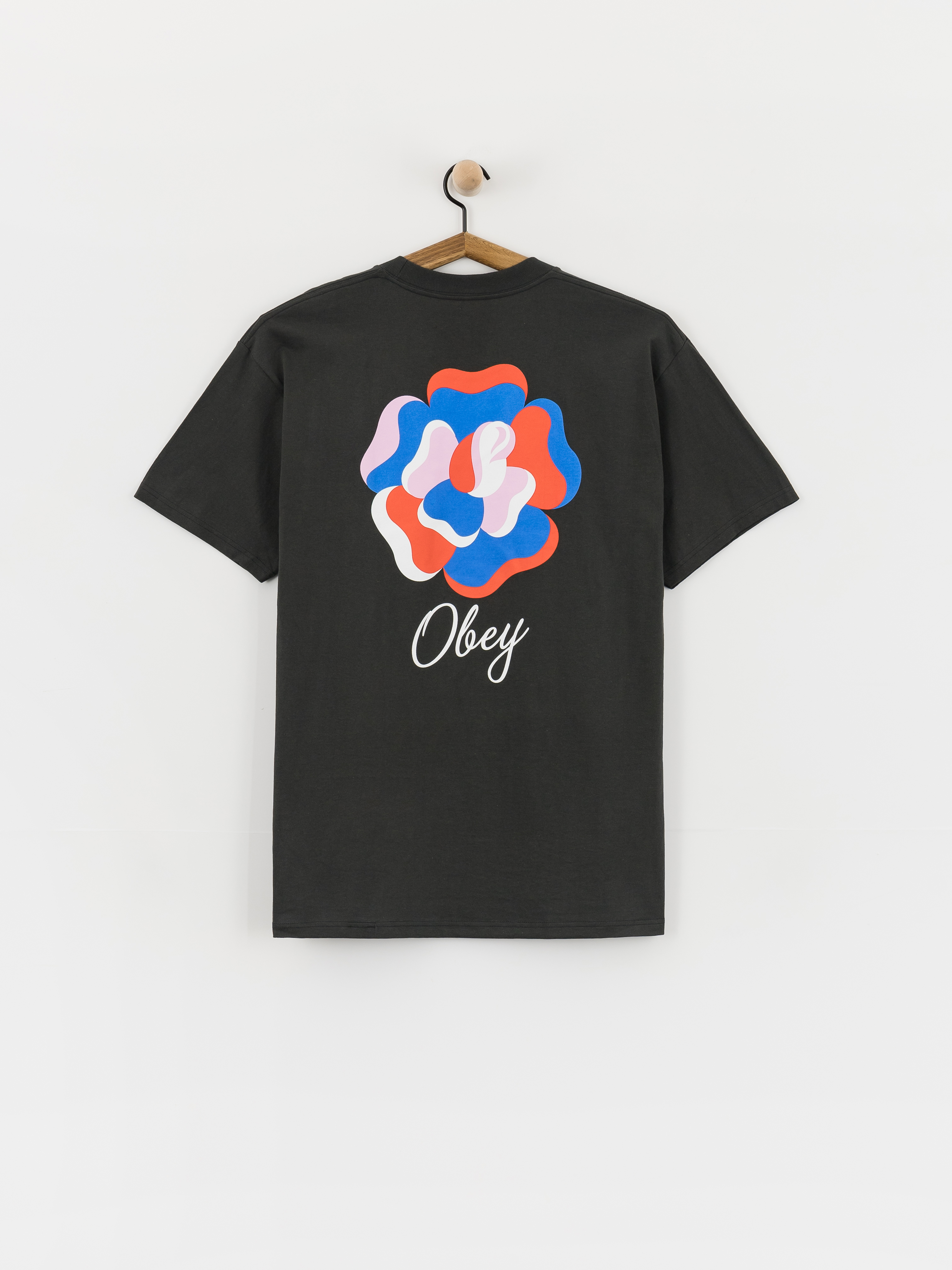 Tričko OBEY Paper Rose (vintage black)