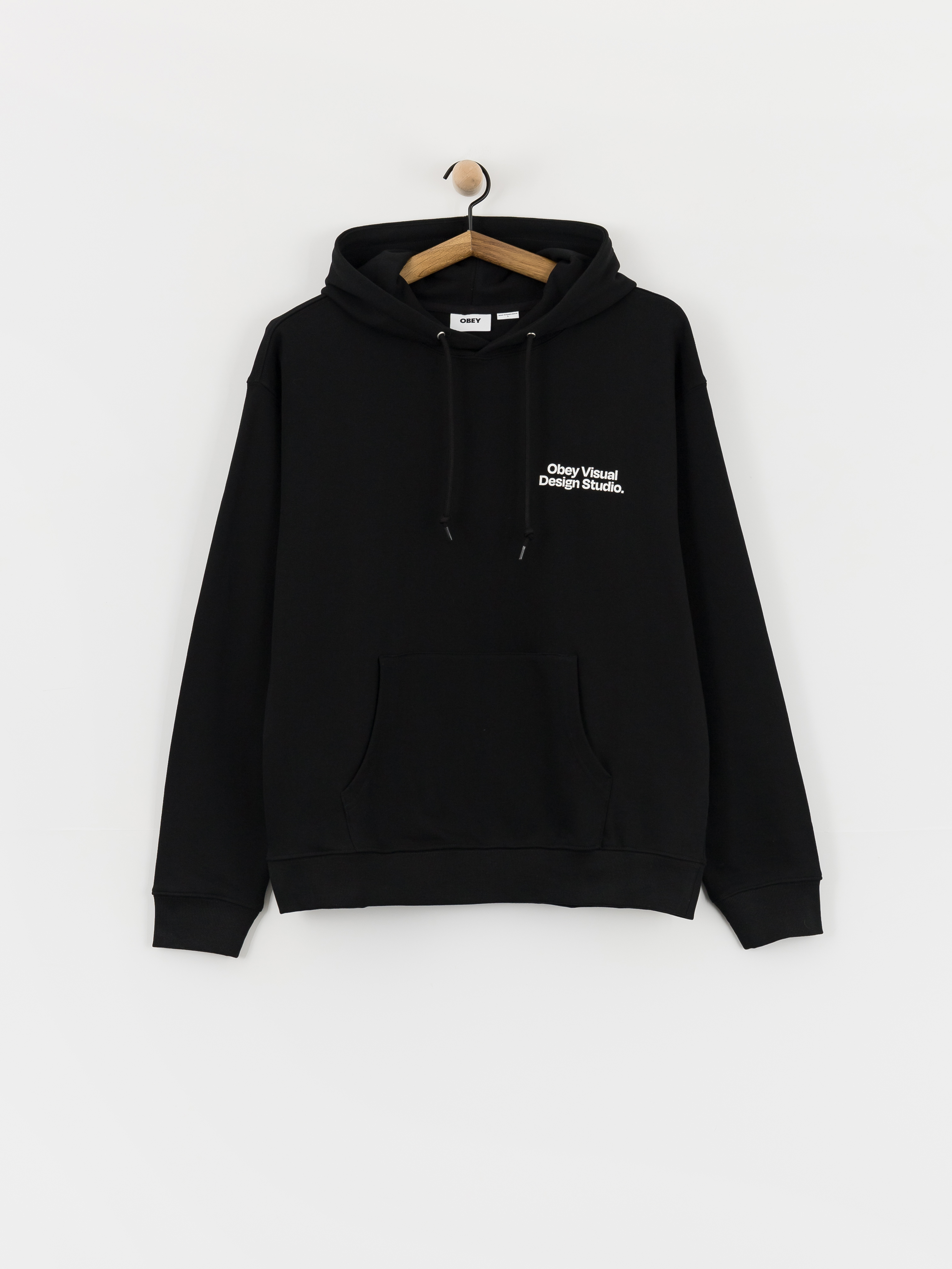 Mikina s kapucňou OBEY Visual Design Studio HD (black)