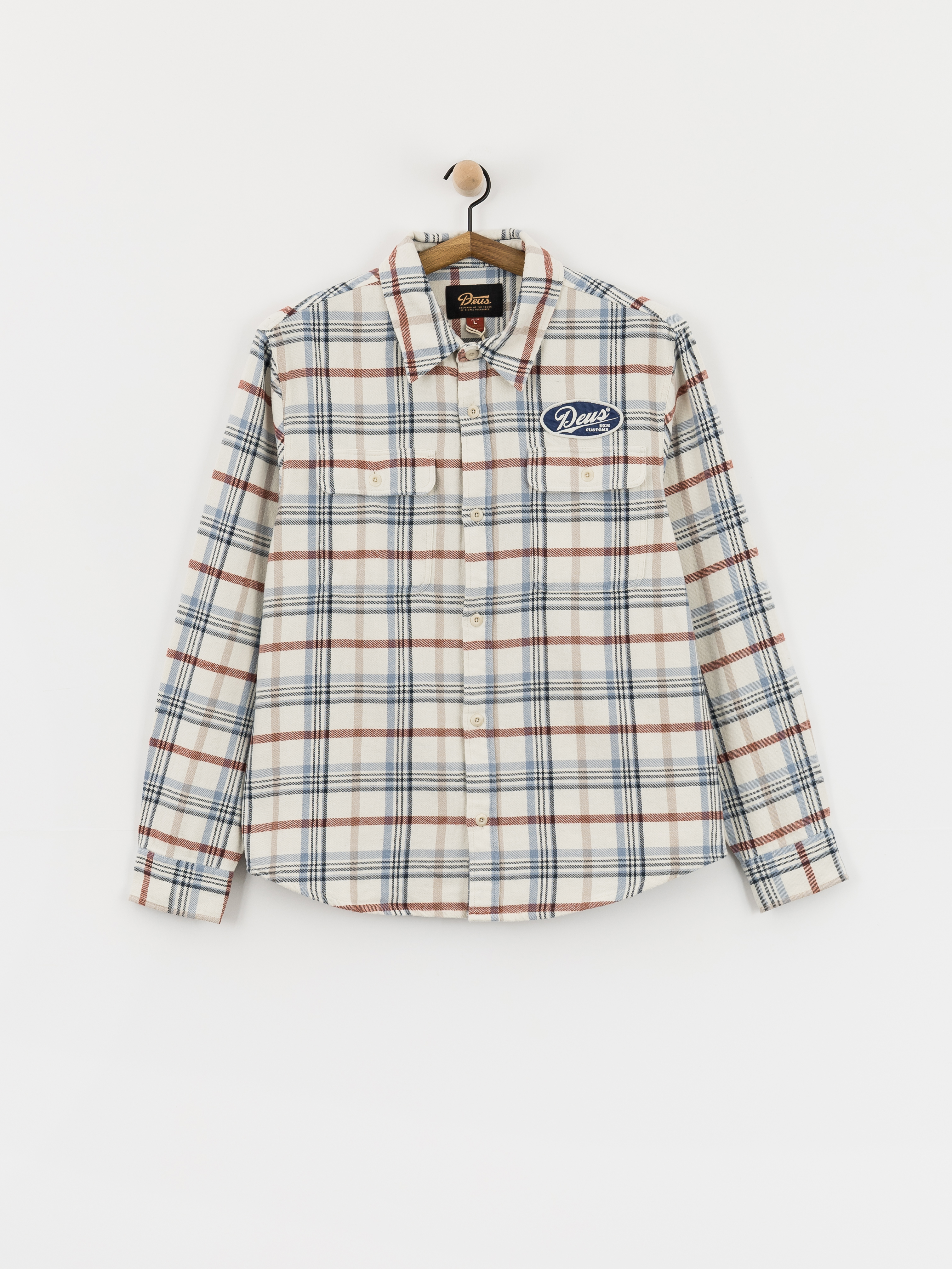 Košeľa Deus Ex Machina Vacay Check (natural check)