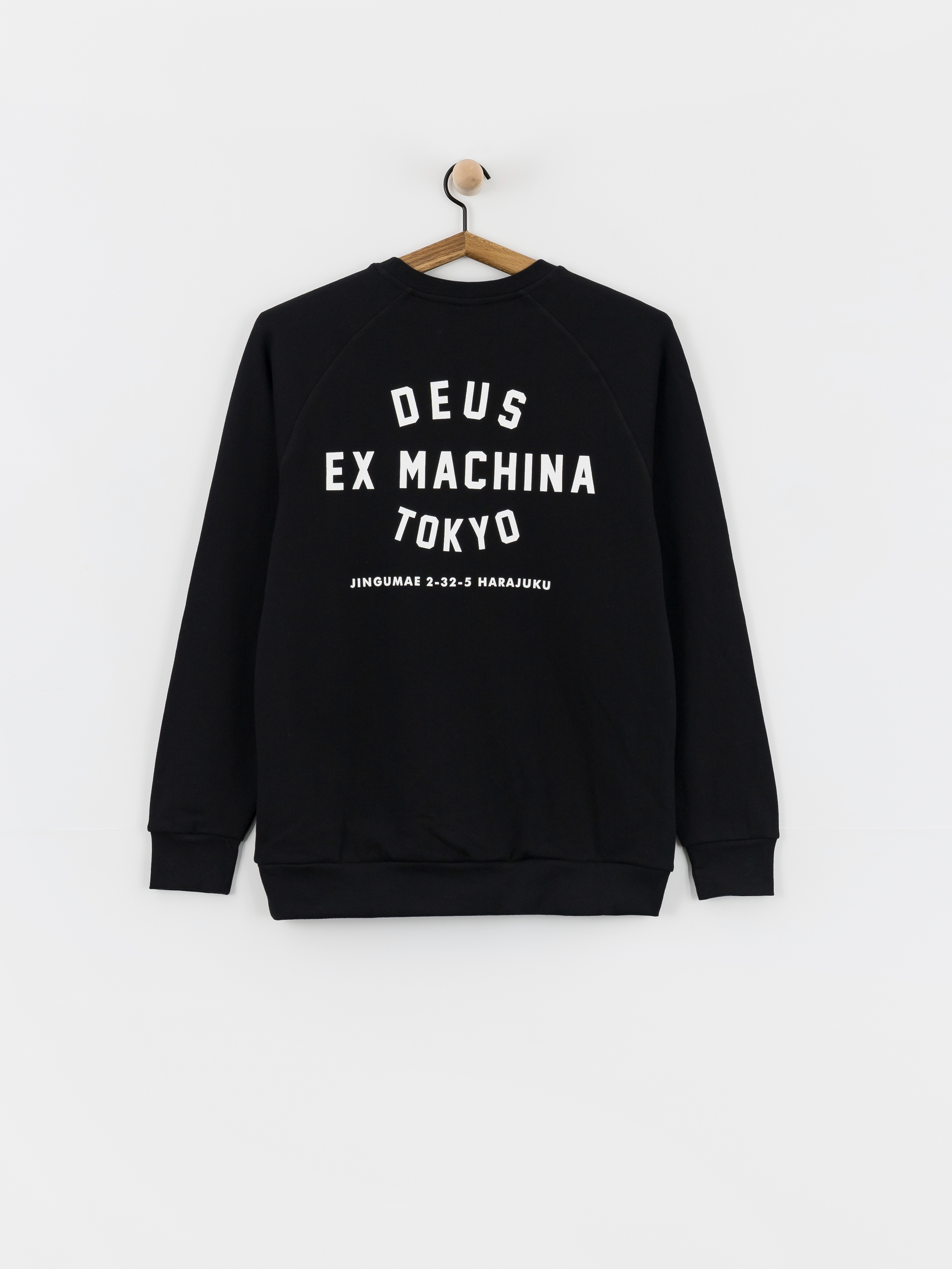 Mikina Deus Ex Machina Harajuku Address Crew (black)