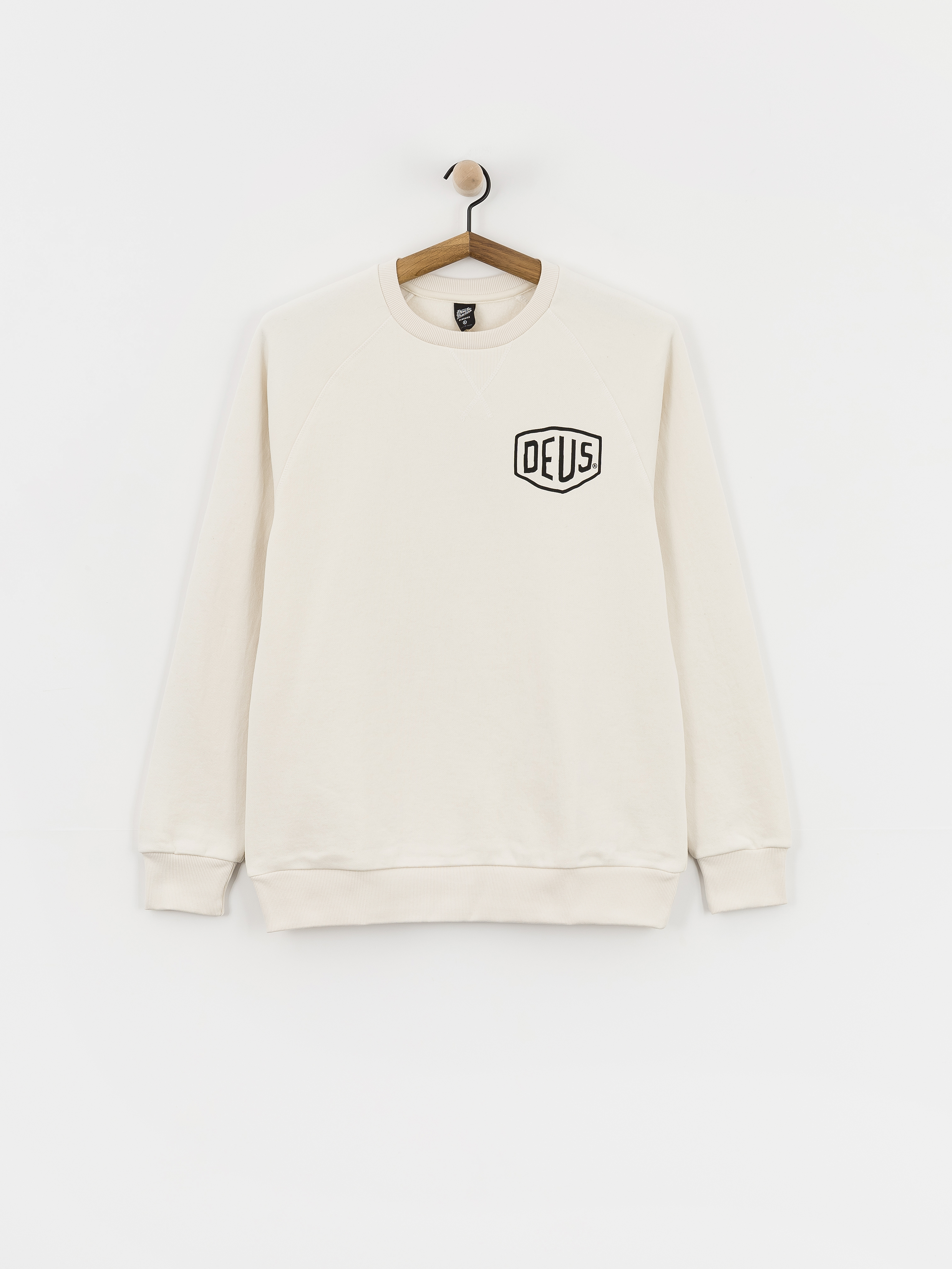 Mikina Deus Ex Machina Harajuku Address Crew (dirty white)