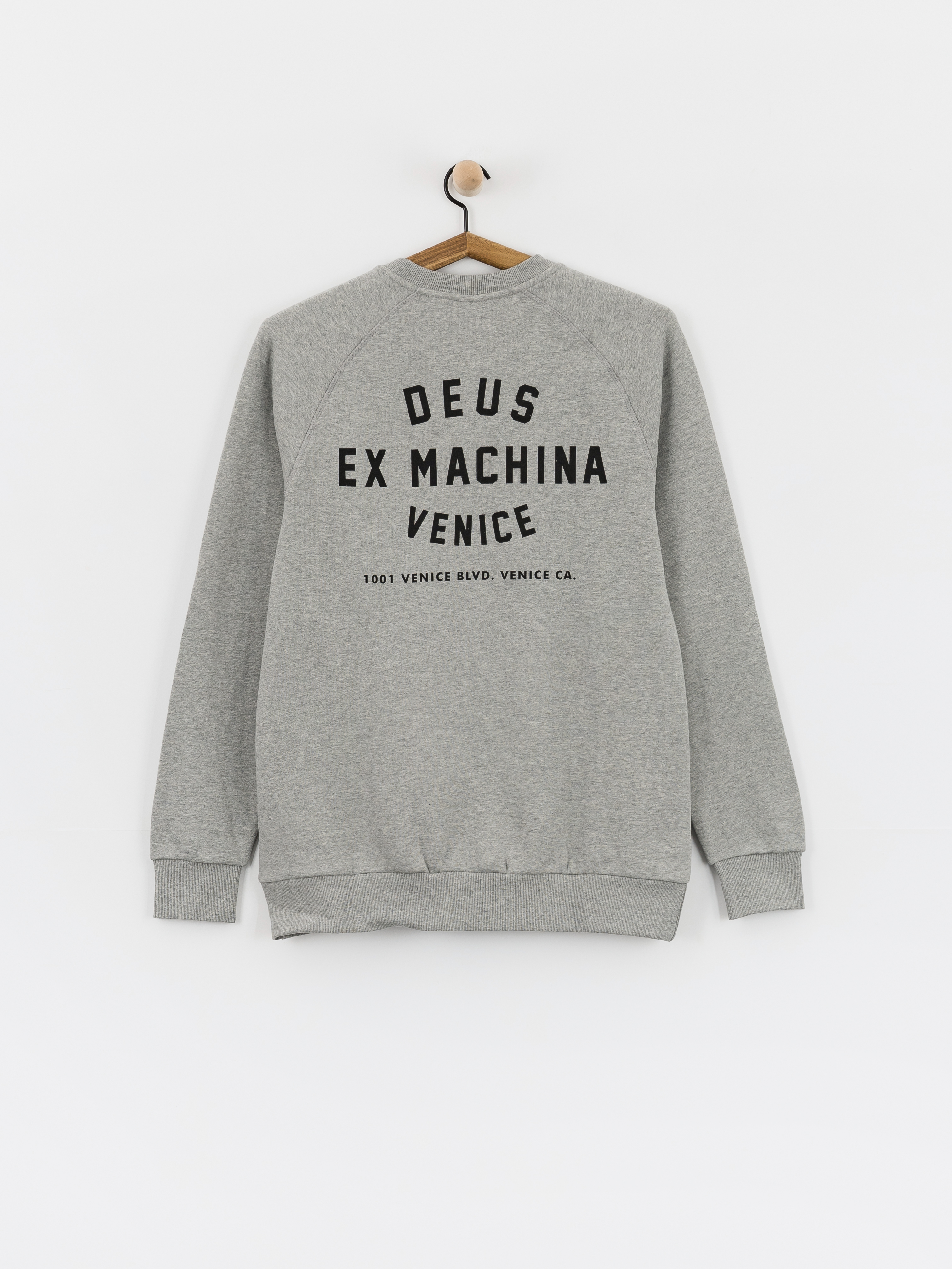 Mikina Deus Ex Machina Venice Address Crew (grey marle)