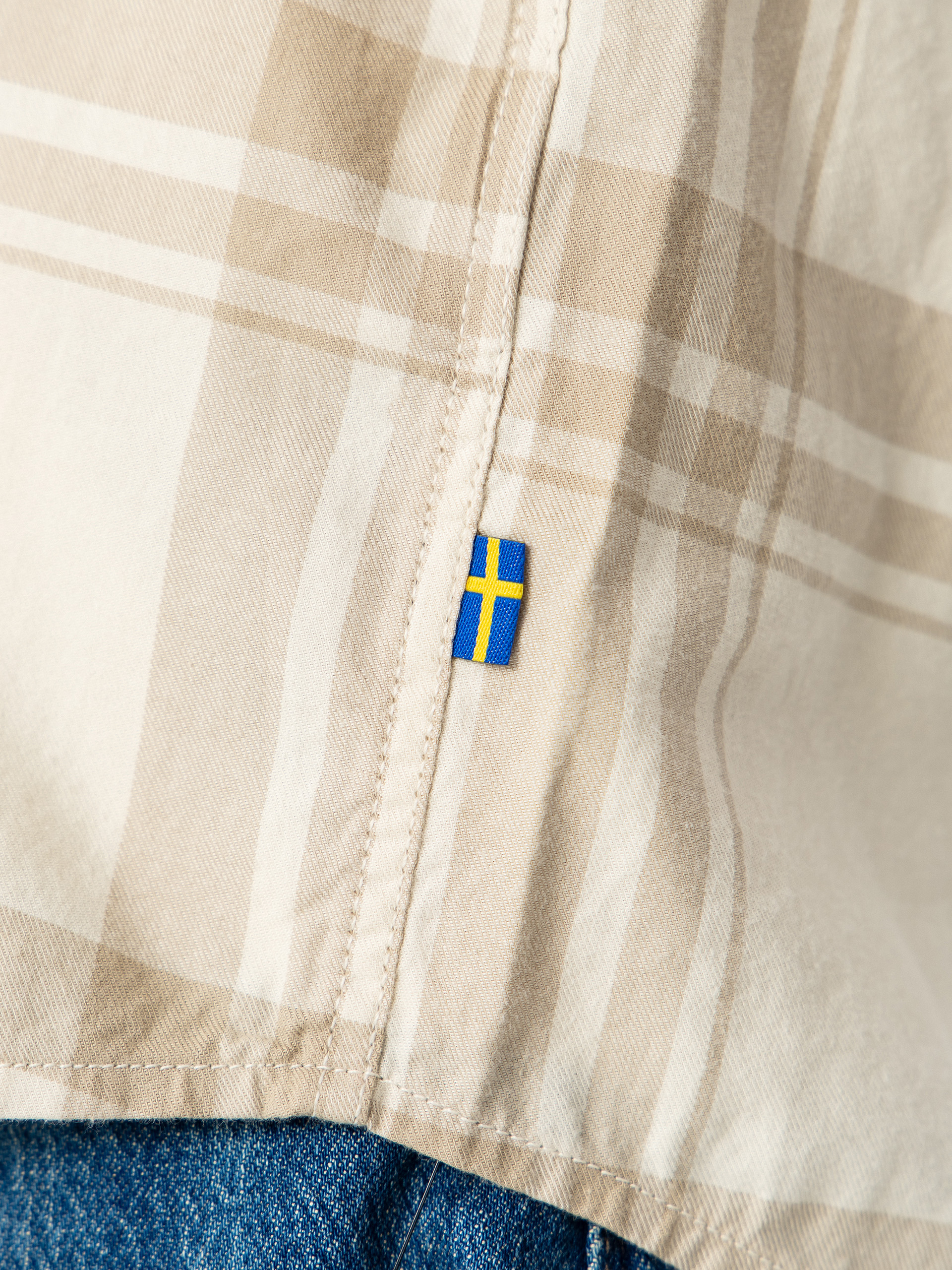 Košeľa Fjallraven Ovik Lite Flannel (chalk white/fossil)