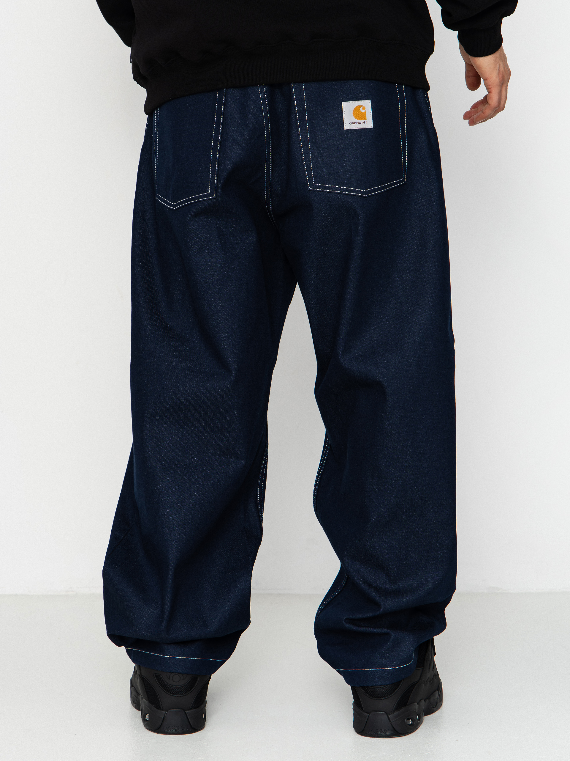 Nohavice Carhartt WIP Brandon (blue rigrid)