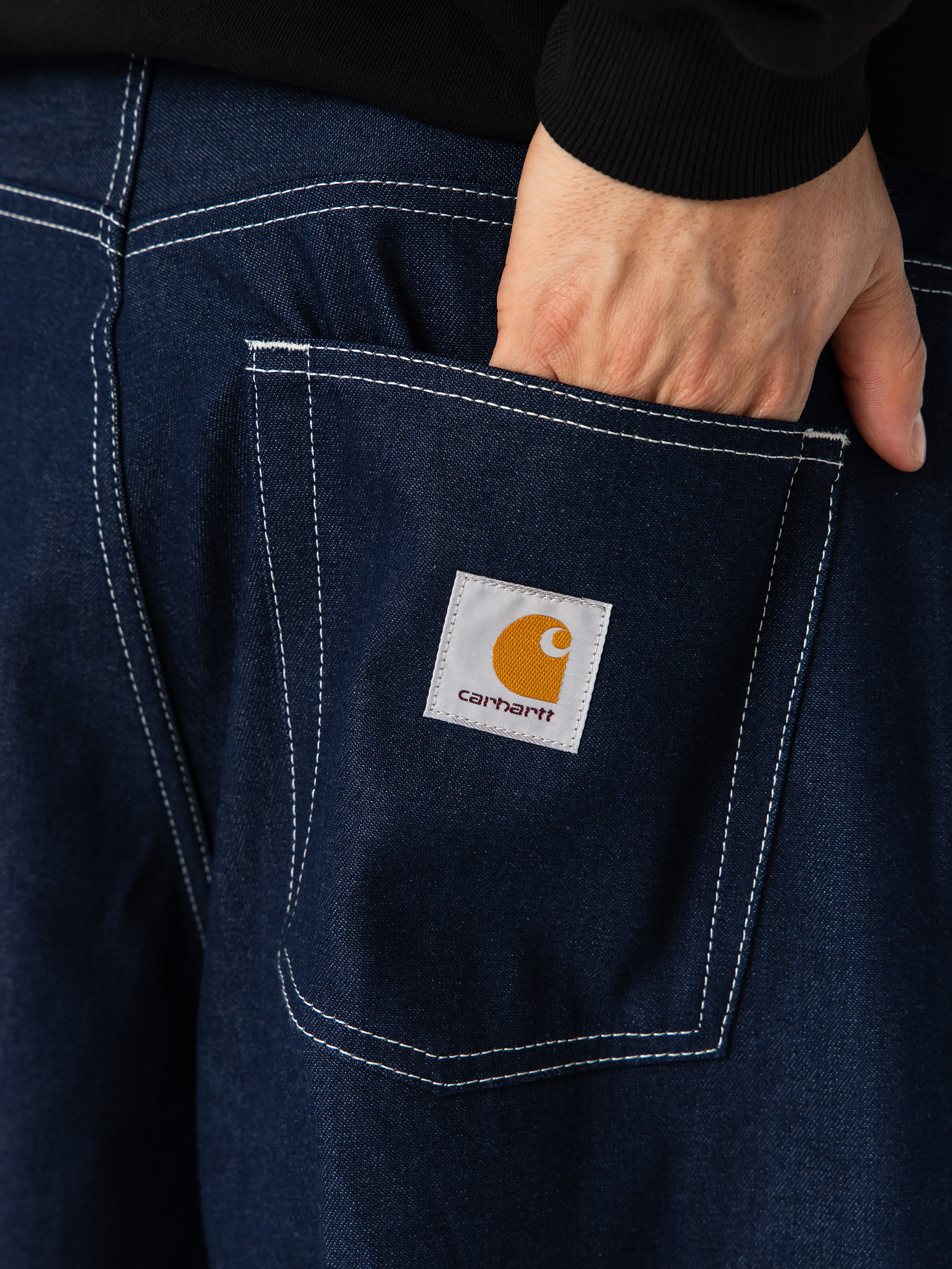 Nohavice Carhartt WIP Brandon (blue rigrid)