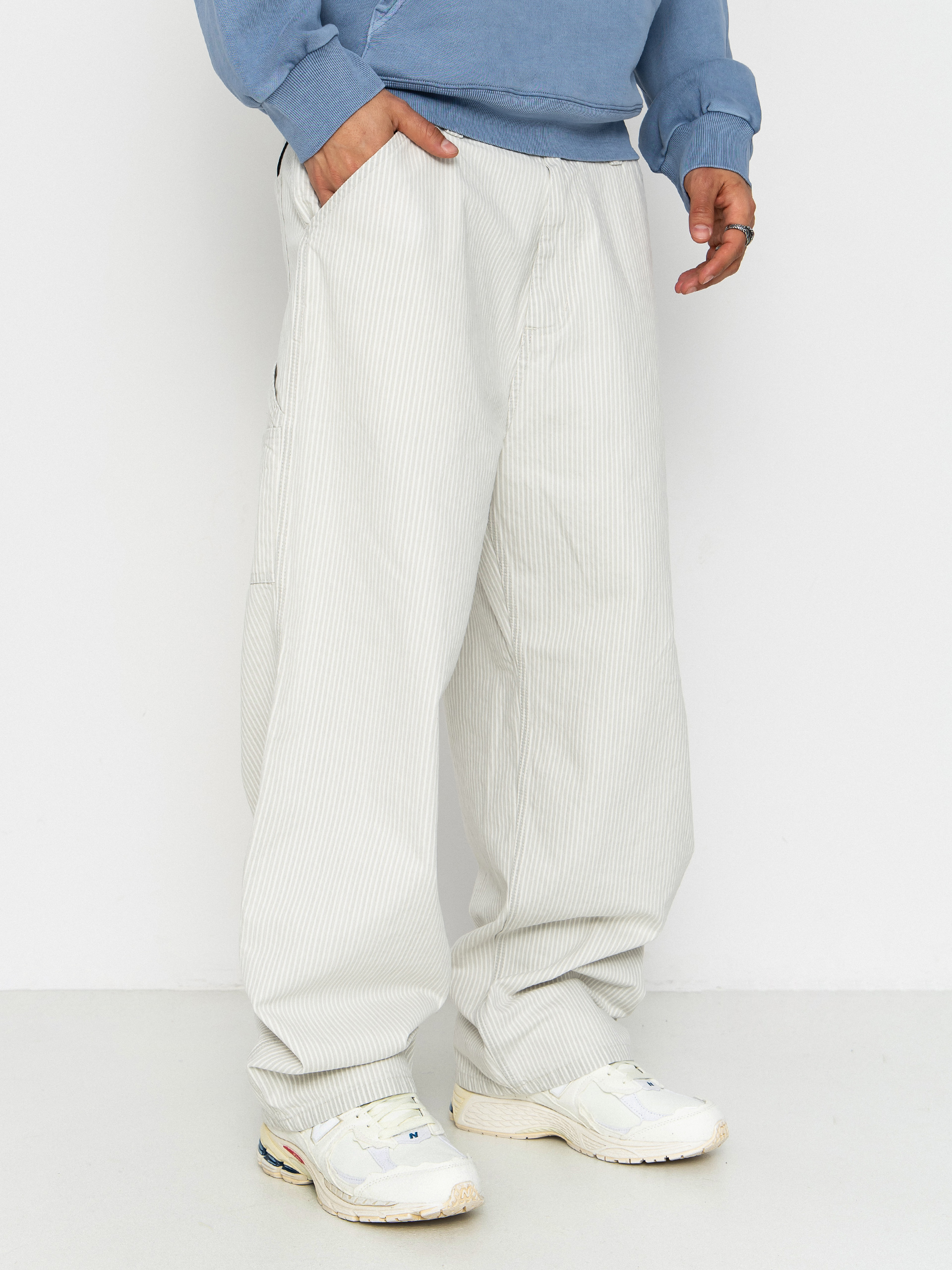 Nohavice Carhartt WIP Mercer Single Knee (mercer stripe/graphite/wax)