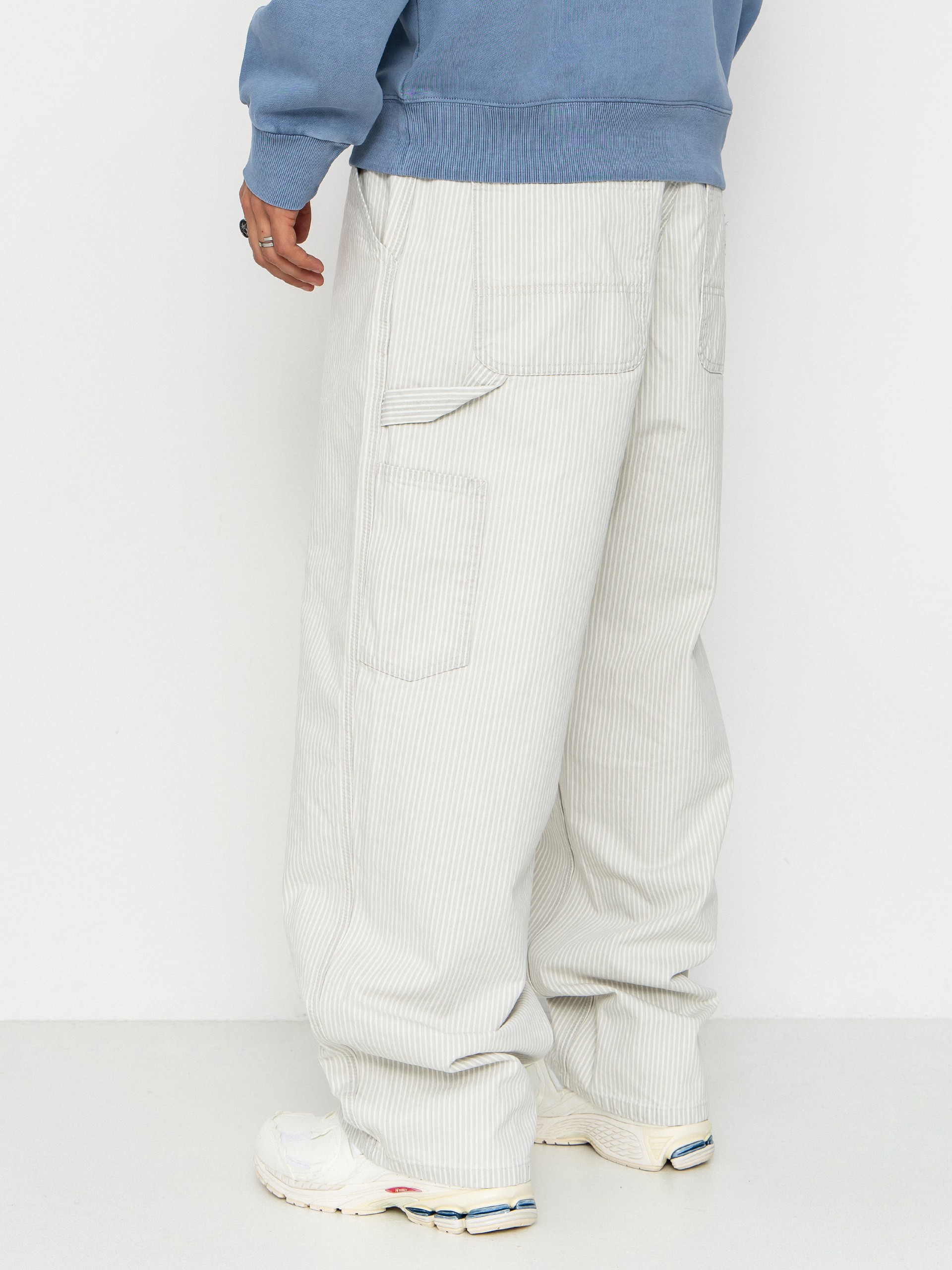 Nohavice Carhartt WIP Mercer Single Knee (mercer stripe/graphite/wax)