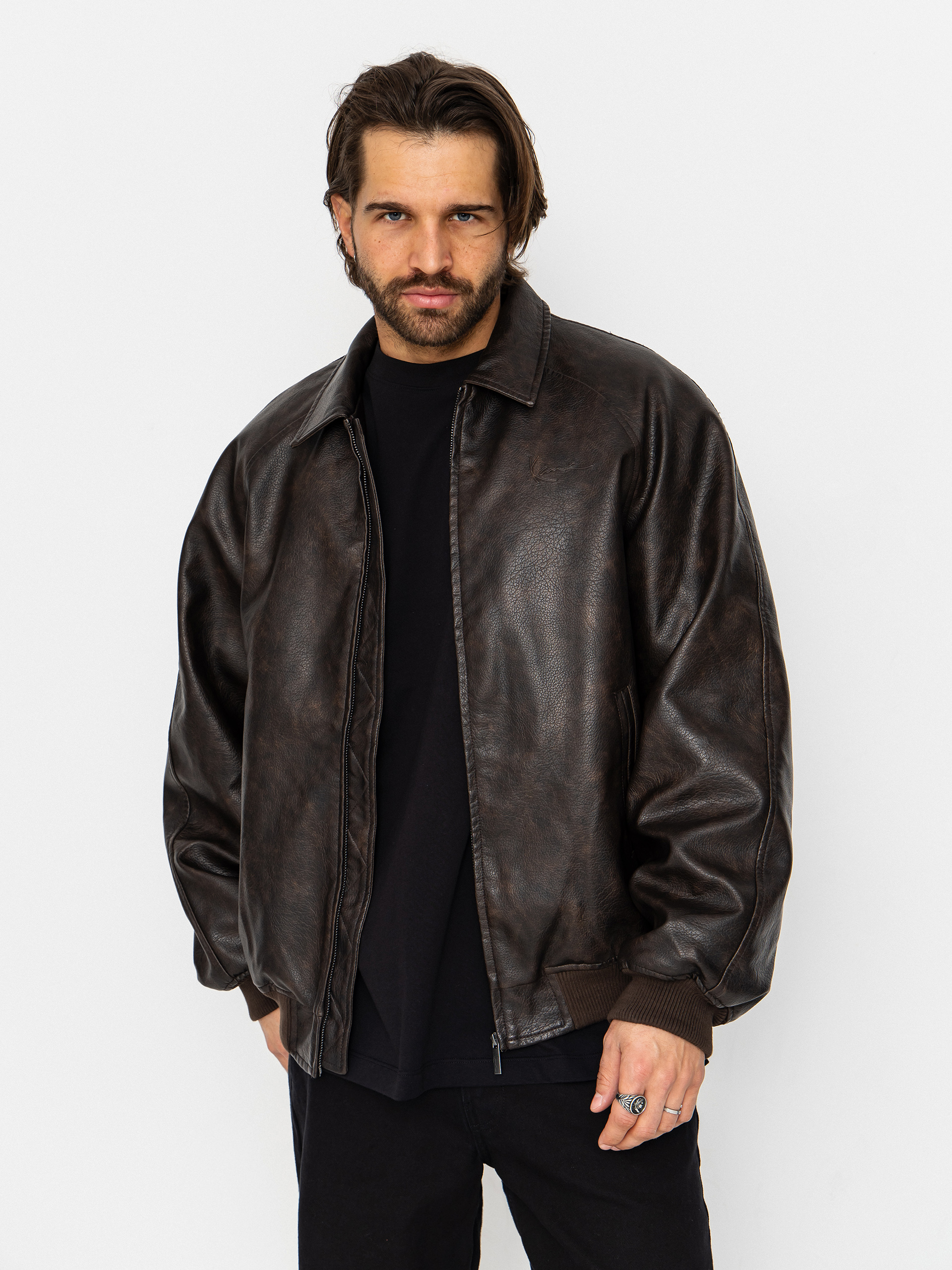 Bunda Karl Kani Signature Pu Leather Bomber