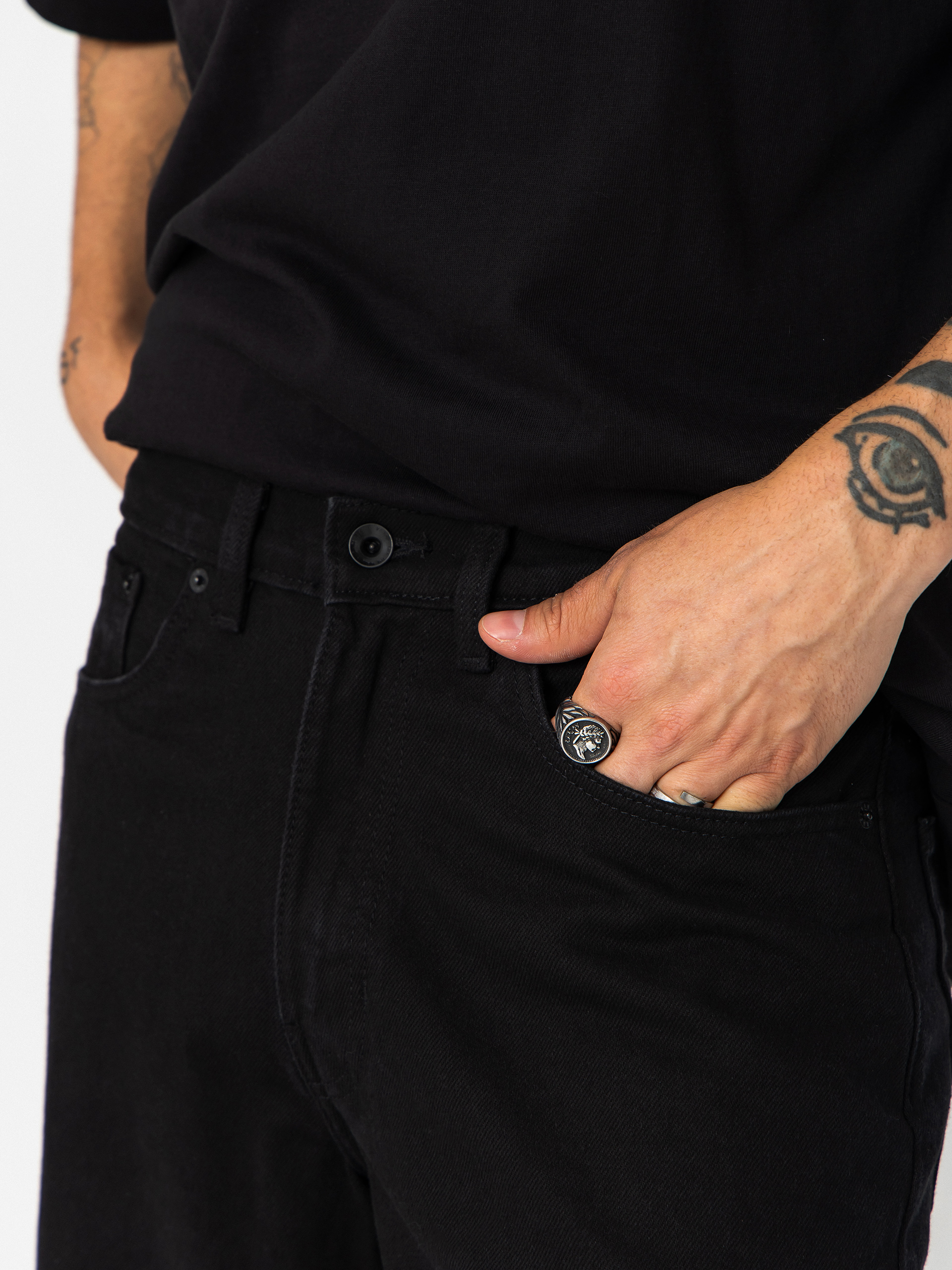 Nohavice Vans Check 5 Loose Denim (black)