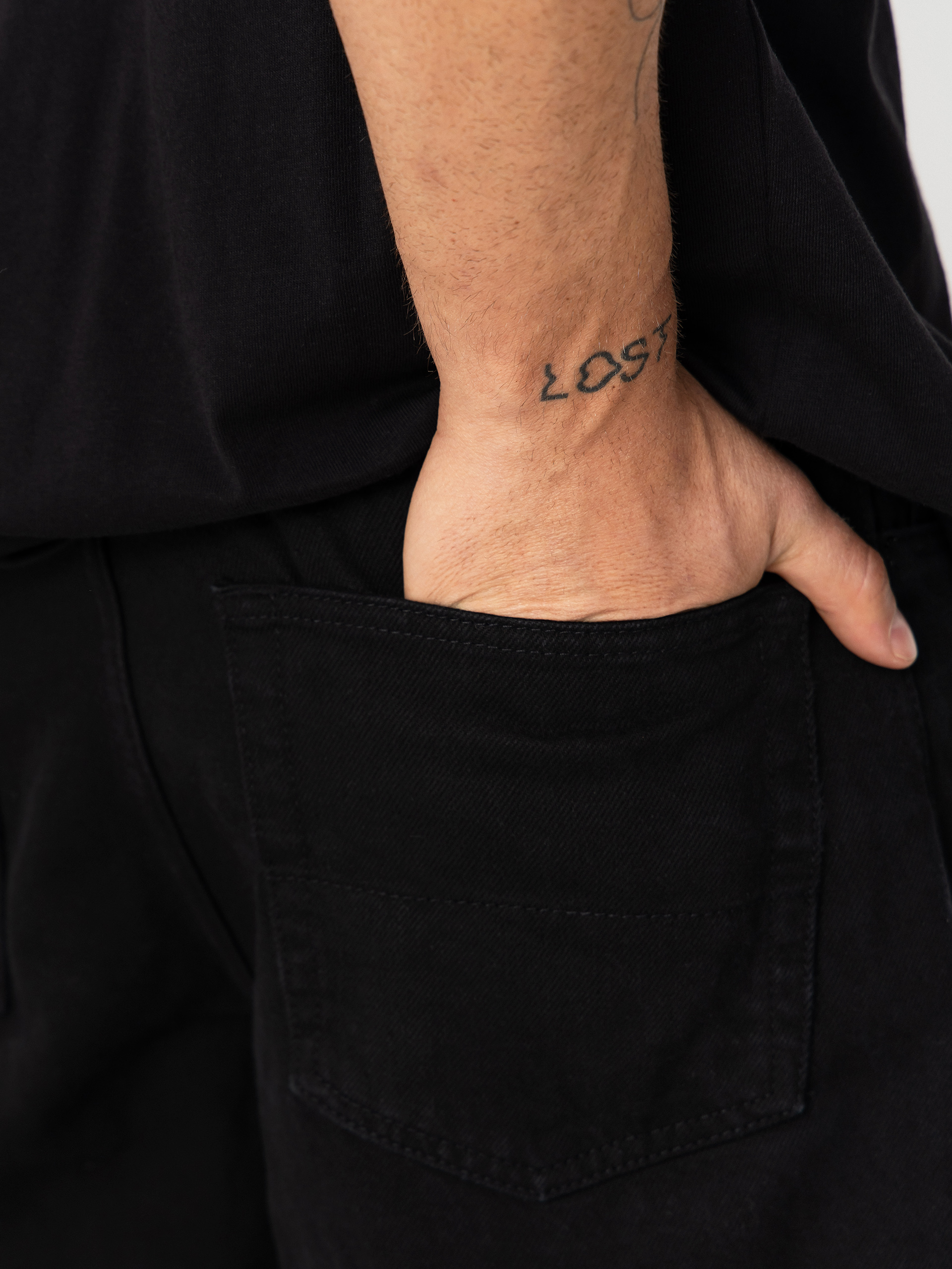 Nohavice Vans Check 5 Loose Denim (black)