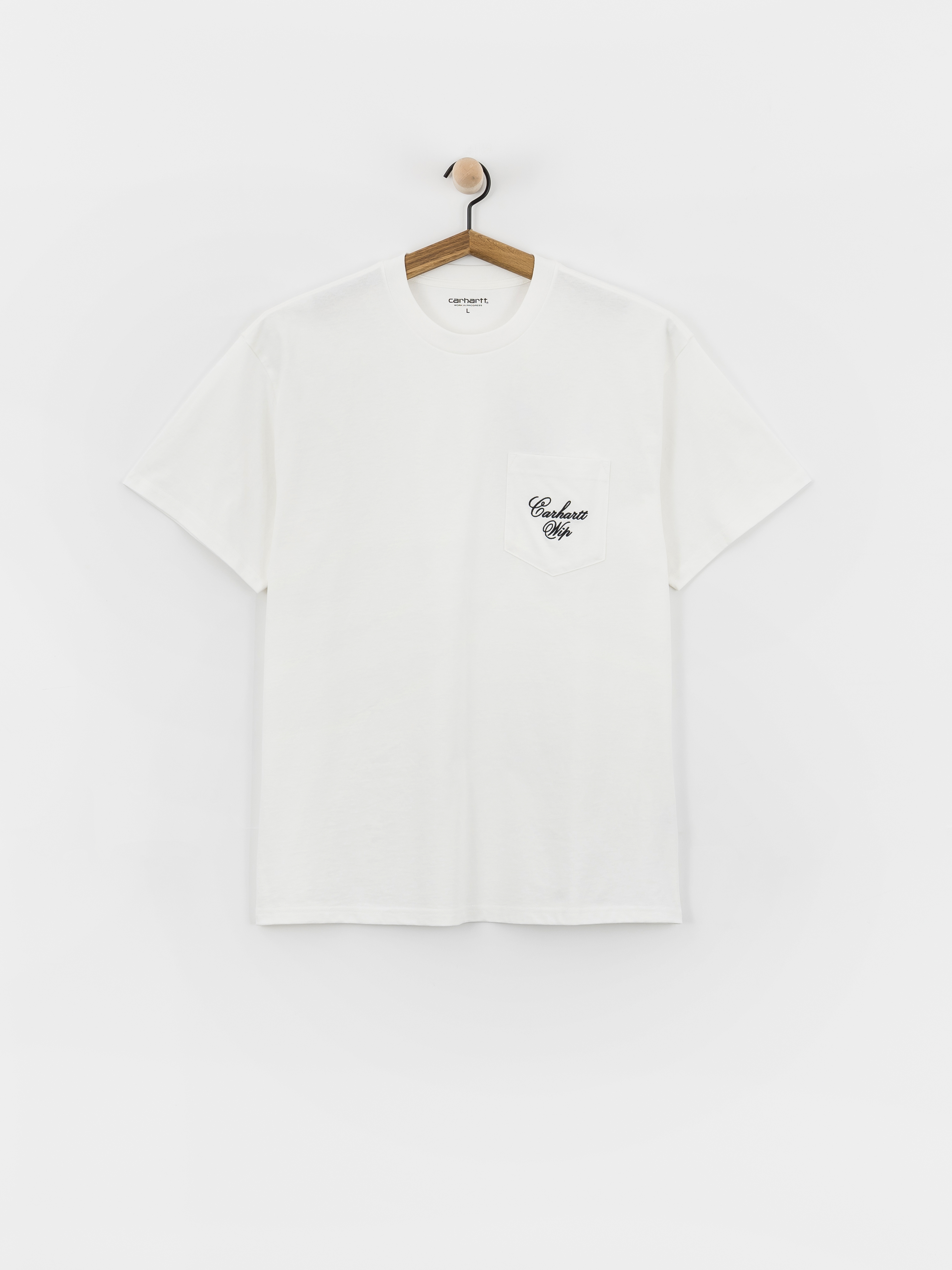 Tričko Carhartt WIP Longhand Pocket (white/black)