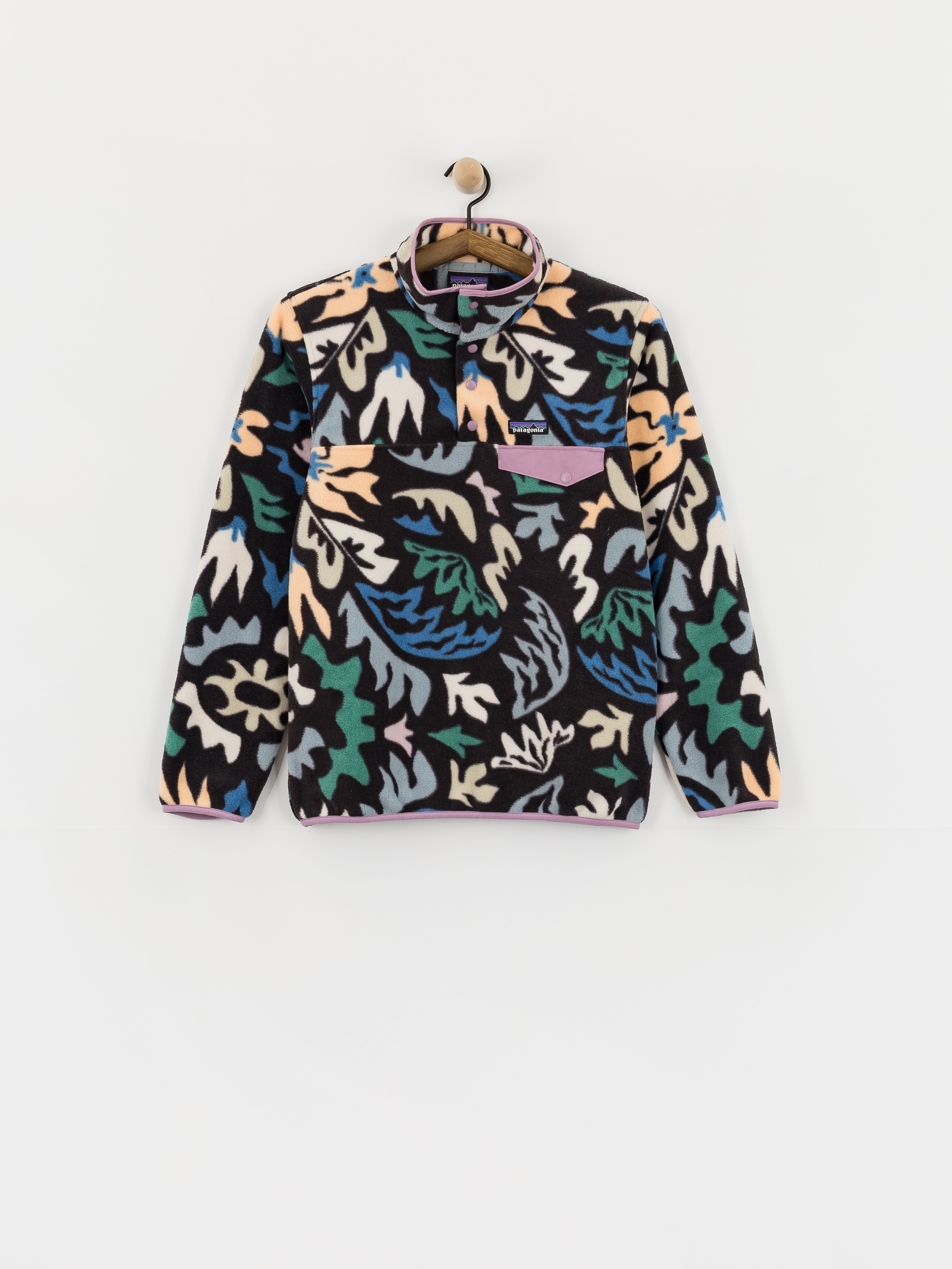 Flu00edsovu00e1 mikina Patagonia Lightweight Synchilla Snap T Wmn (kaleido/black)