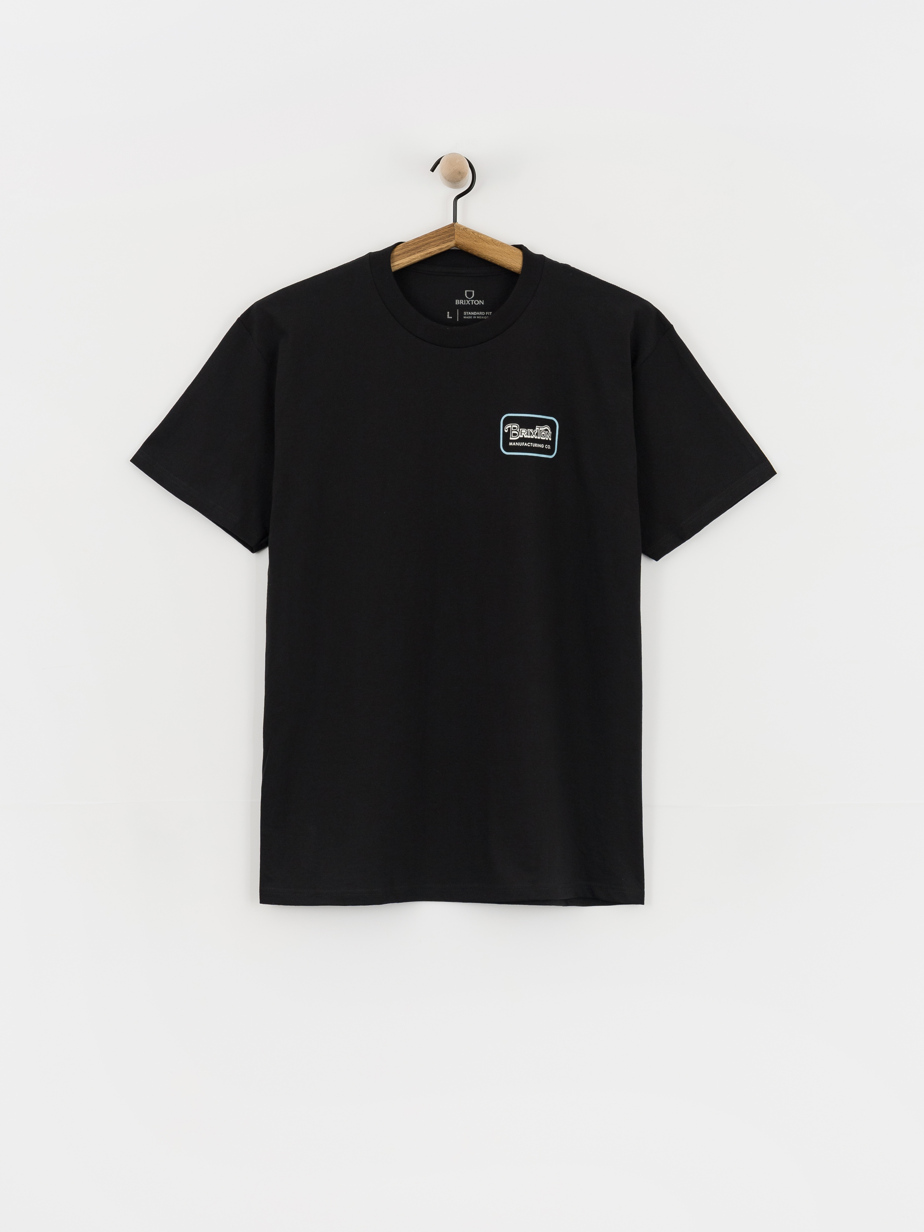 Tričko Brixton Grade Std (black/off white/retro blue)