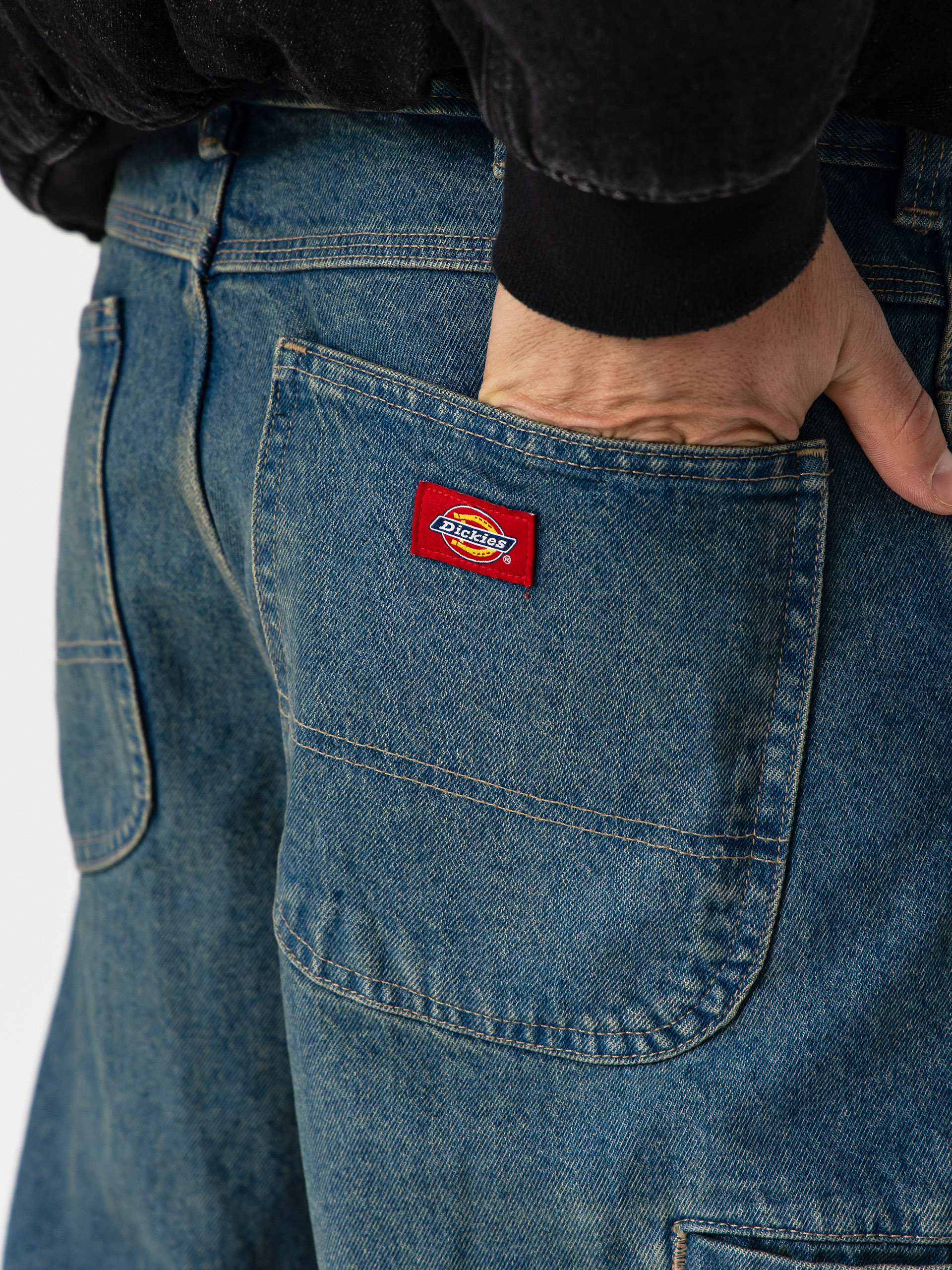 Nohavice Dickies 958 Baggy Tapered Work (khaki tinted blue)