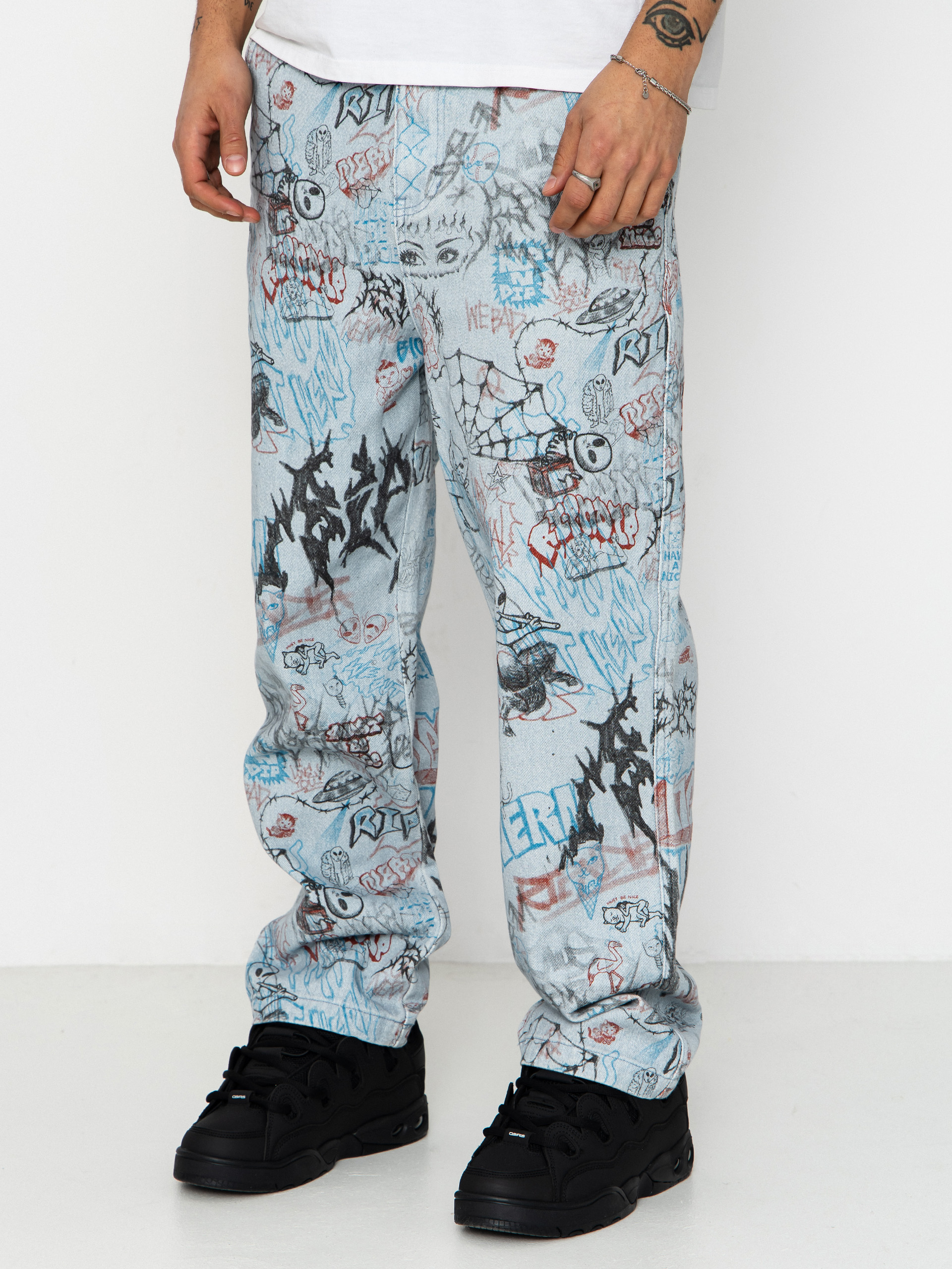 Nohavice RipNDip Marker Wide Fit (light wash denim)