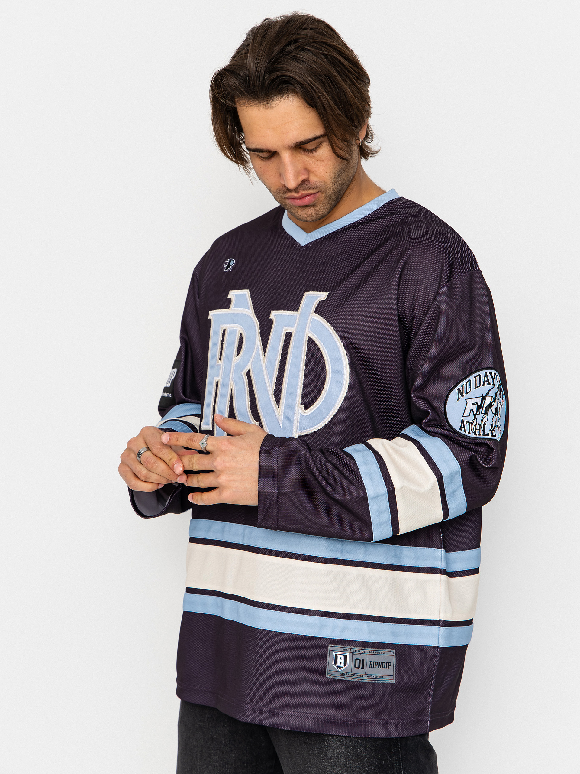 Tričko RipNDip No Days Off Hockey Jersey (plum)