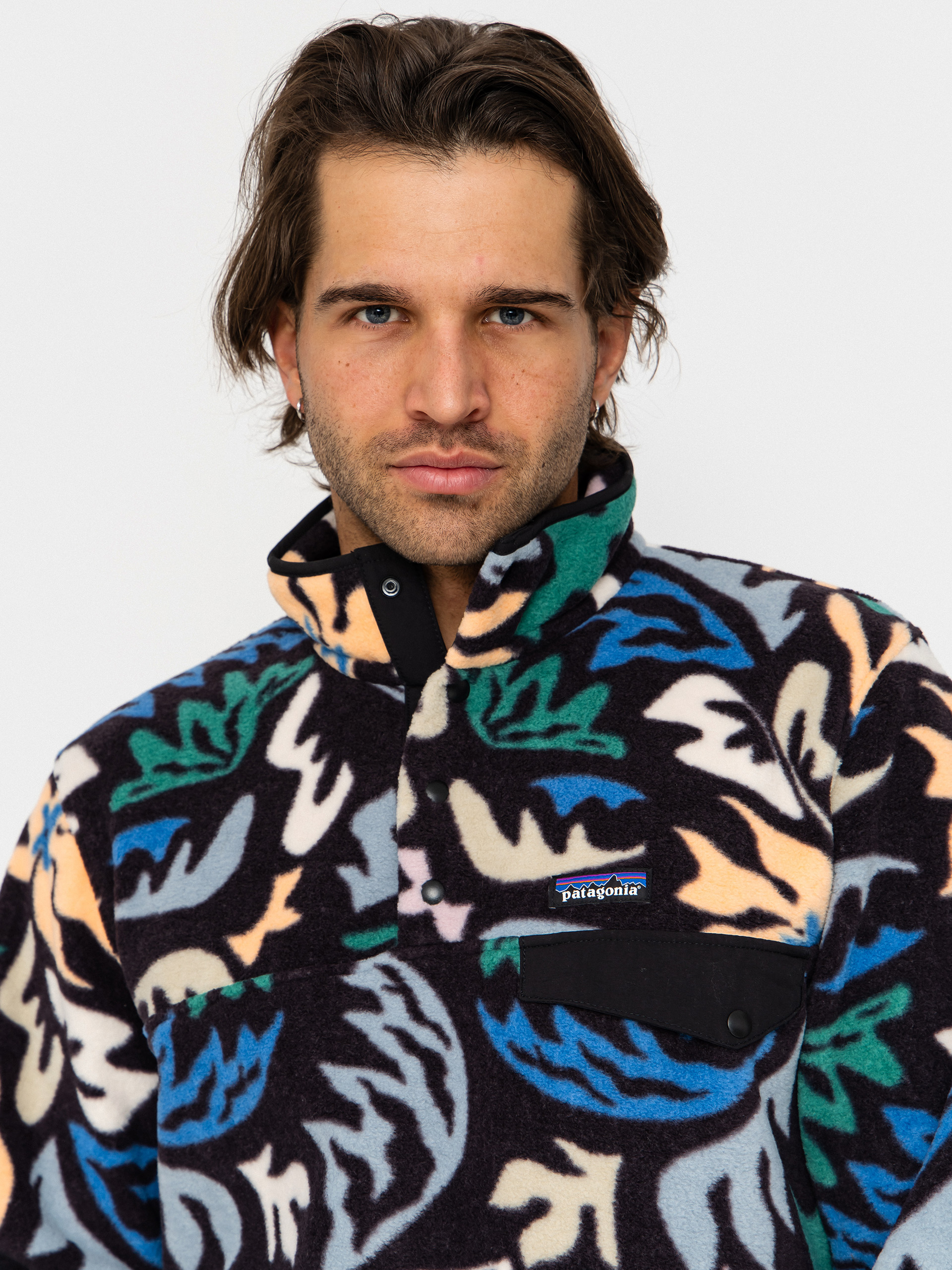 Pánsky Flísová mikina Patagonia Lightweight Synchilla Snap T (kaleido/black)