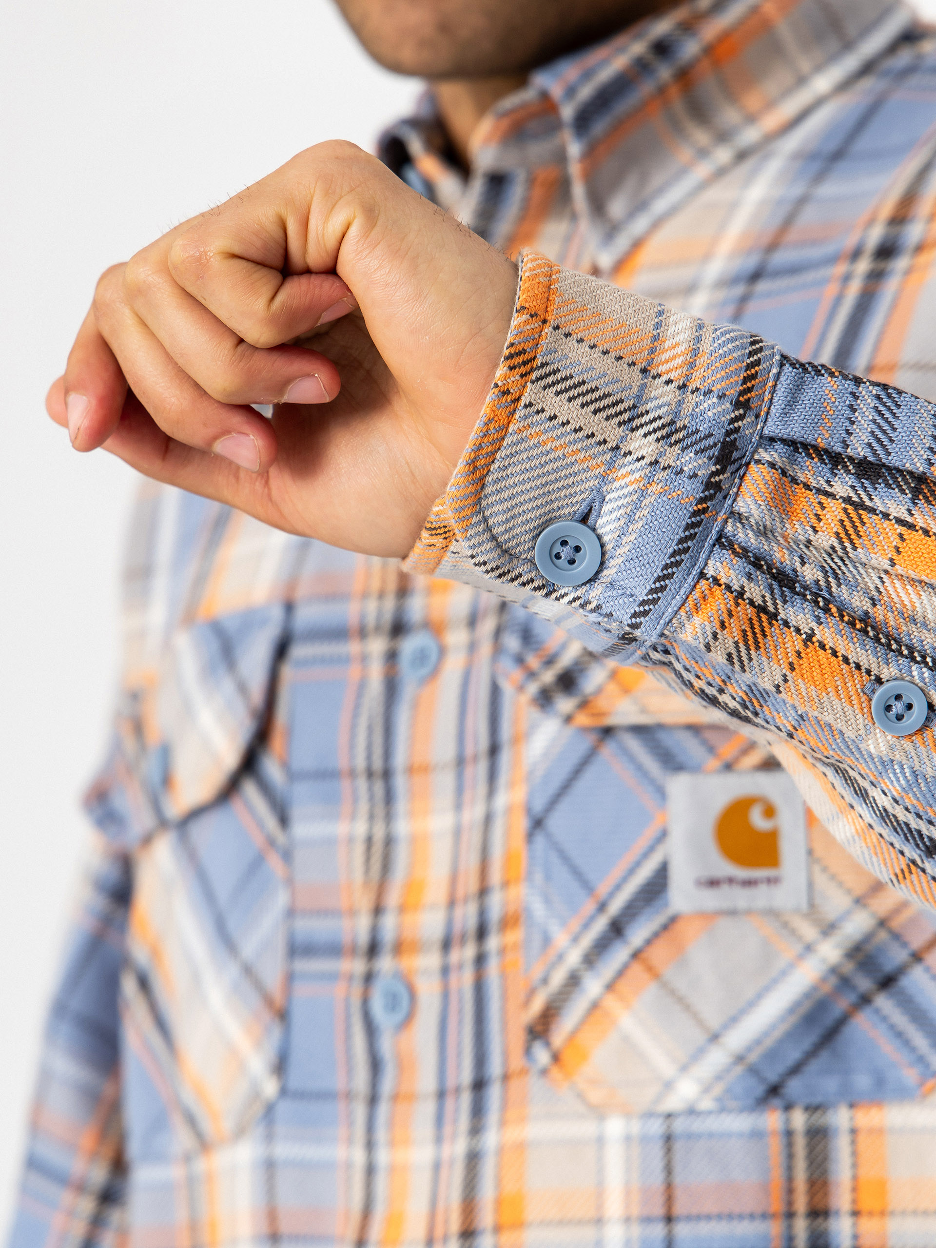 Košeľa Carhartt WIP Tunick (tunick check/gentle blue)