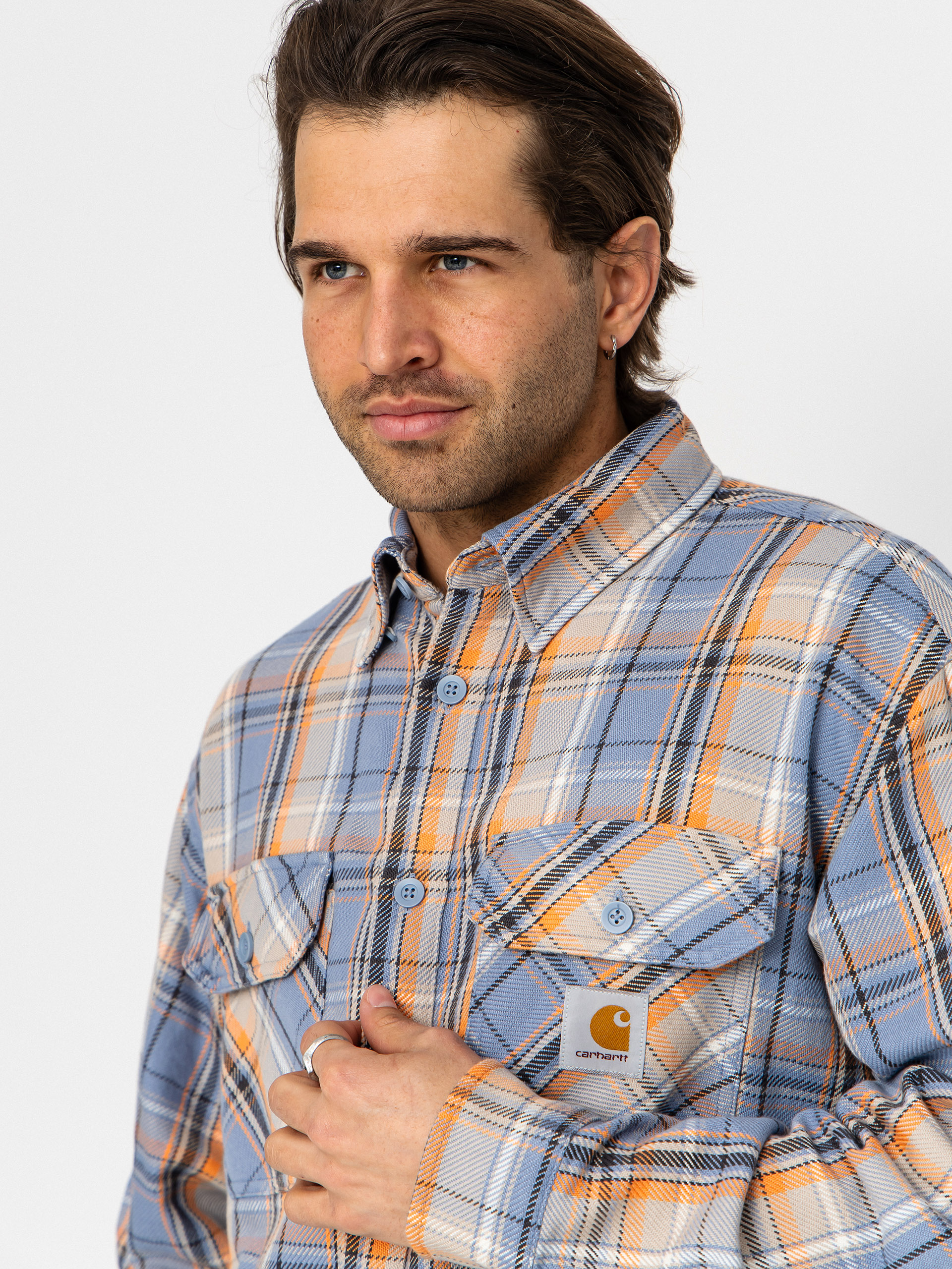 Košeľa Carhartt WIP Tunick (tunick check/gentle blue)
