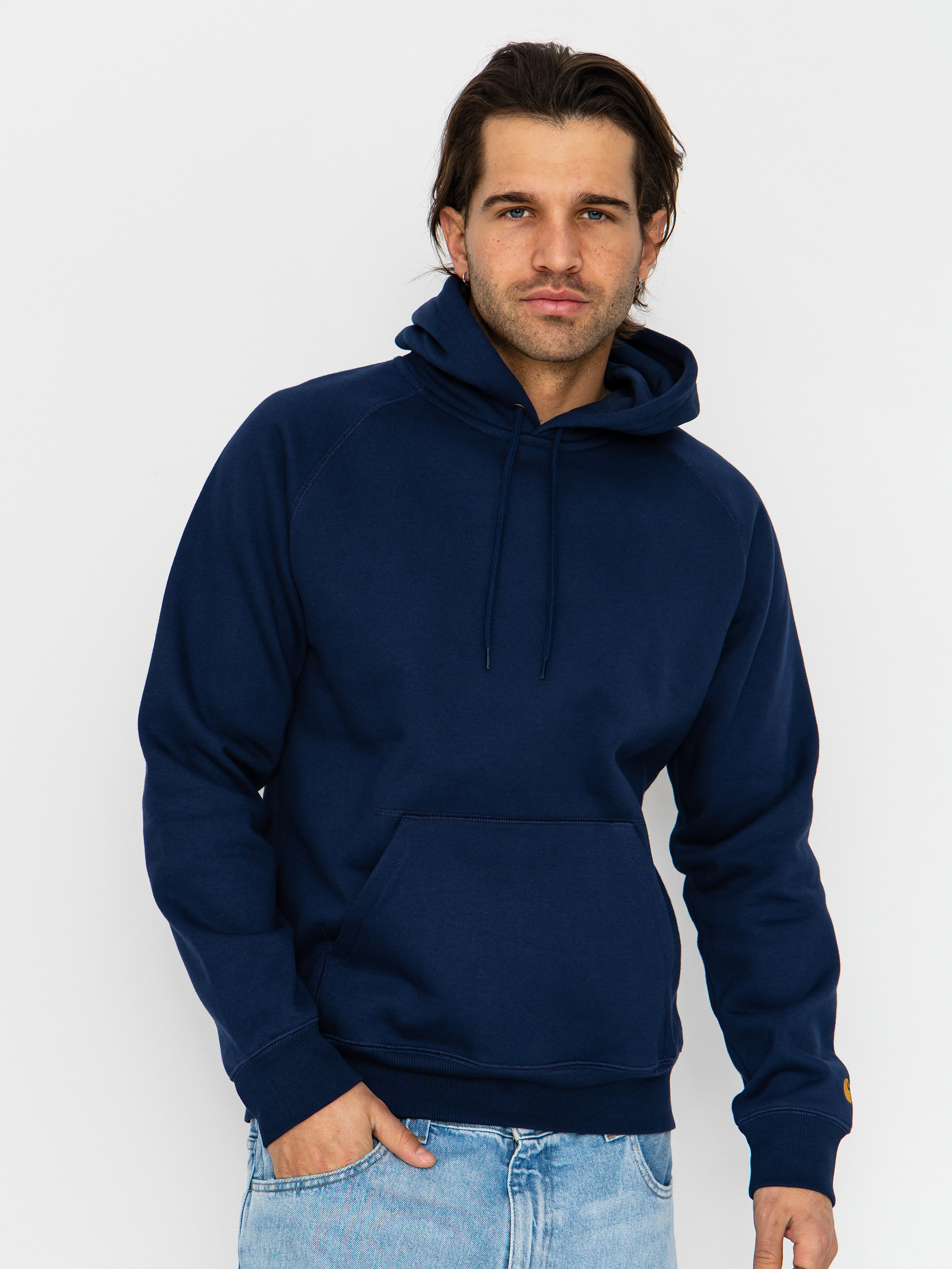 Mikina s kapucu0148ou Carhartt WIP Chase HD (jupiter/gold)